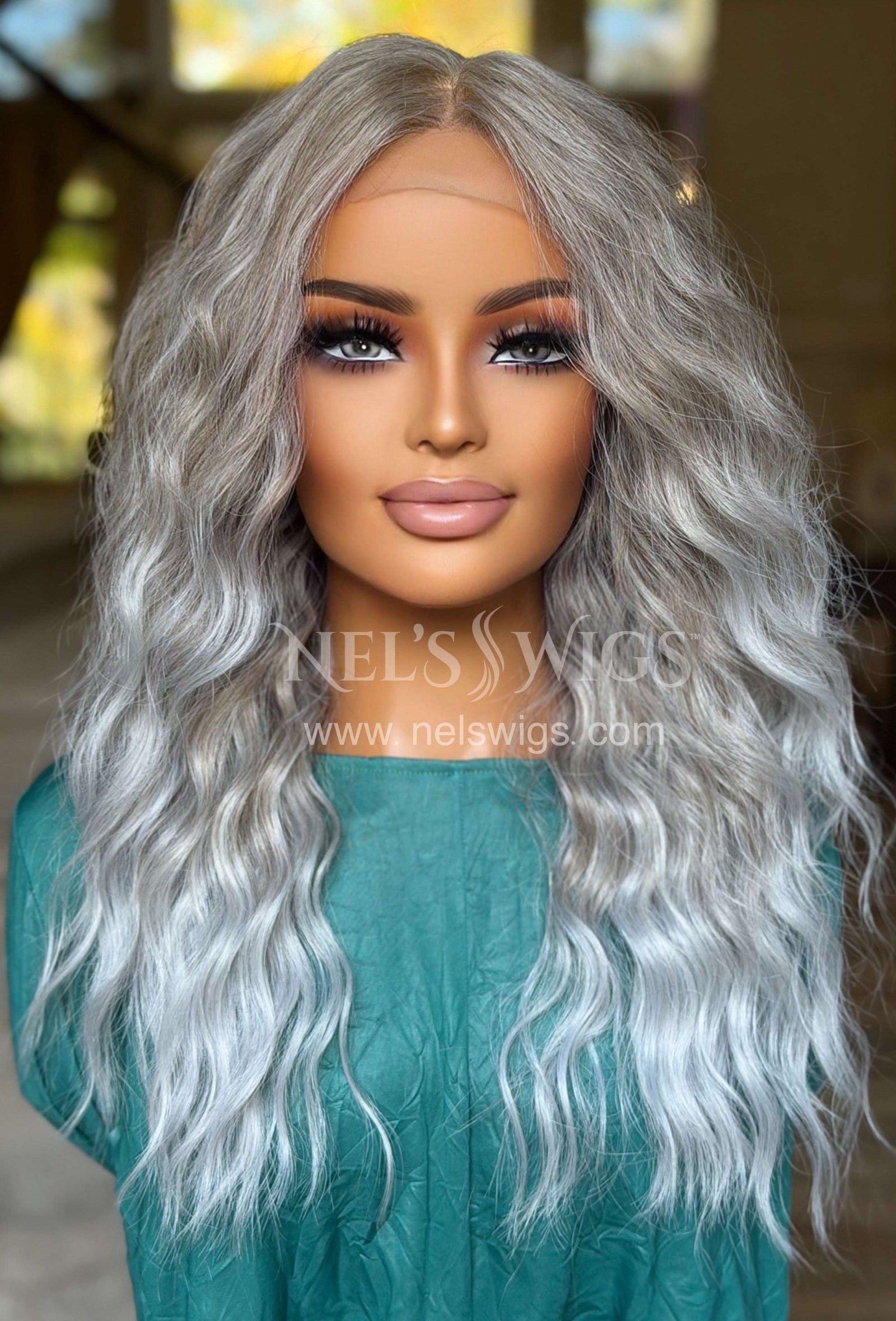 Ocean 02 - 23" - Silver and Smokey Beige Blend