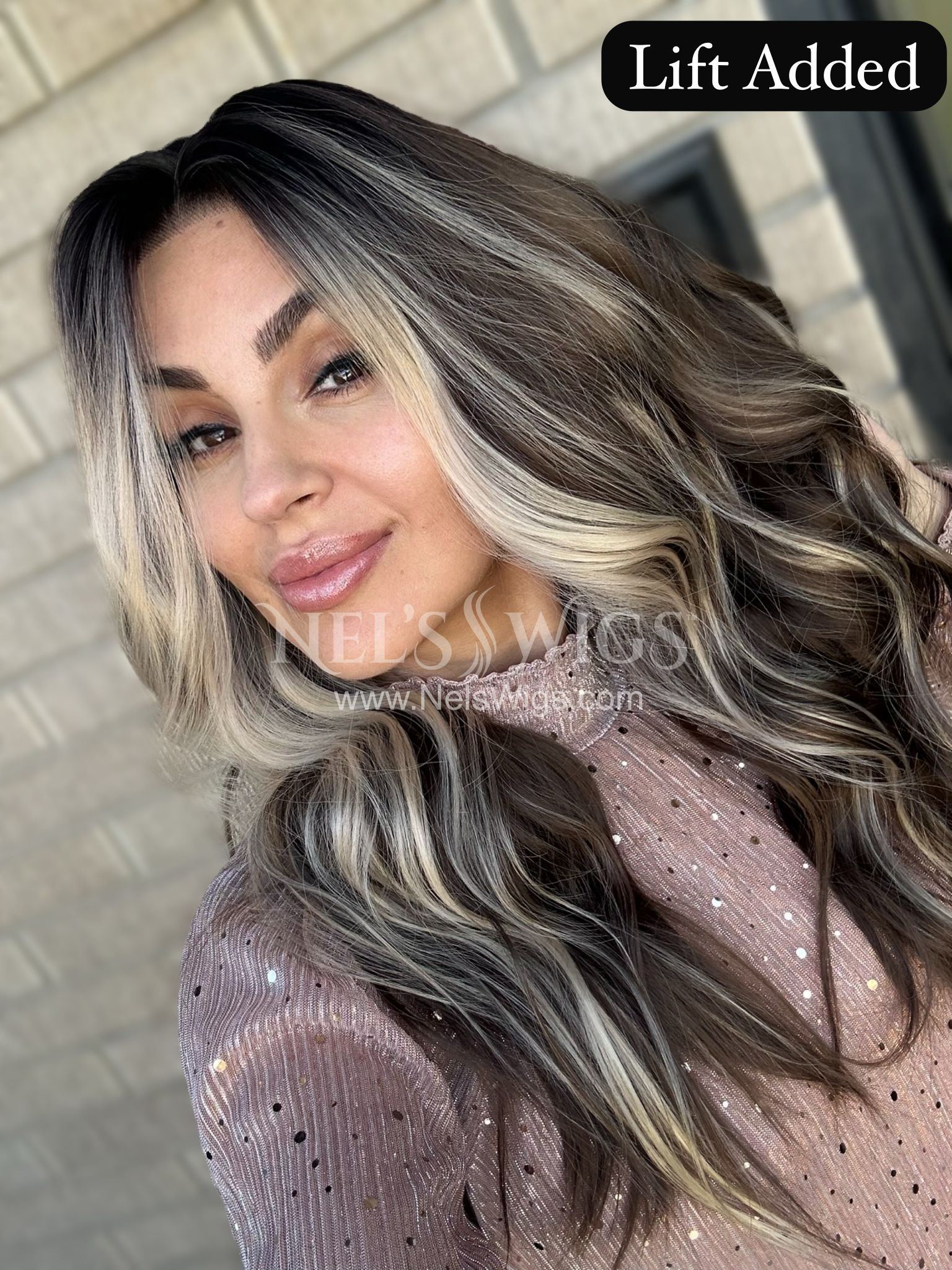 Nora 05 - Darker Brunette with Highlights - Final Sale