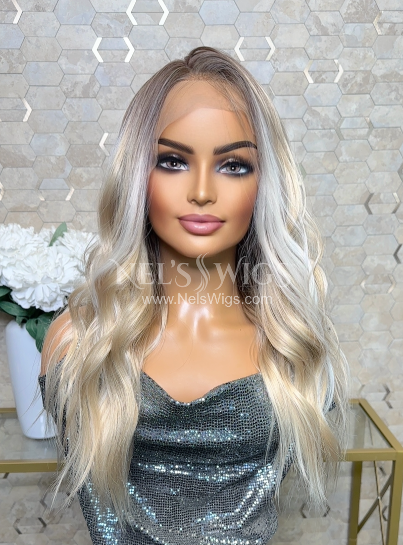 Nora 04 - Light Vanilla Blonde with Platinum Highlights