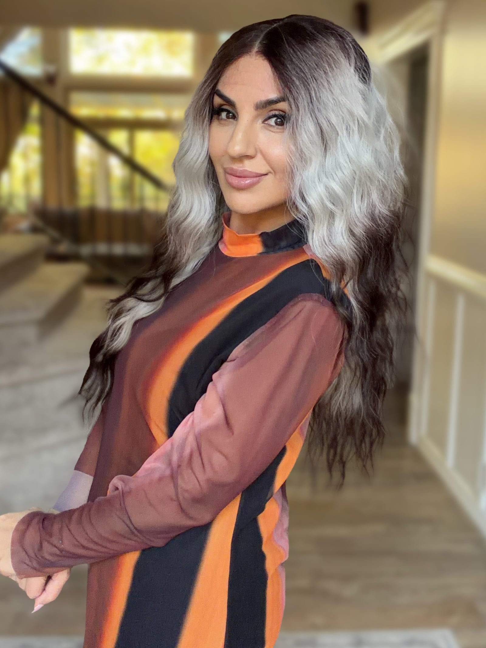 Ocean 12 - 26” - Silver & Chocolate Brown Ombré