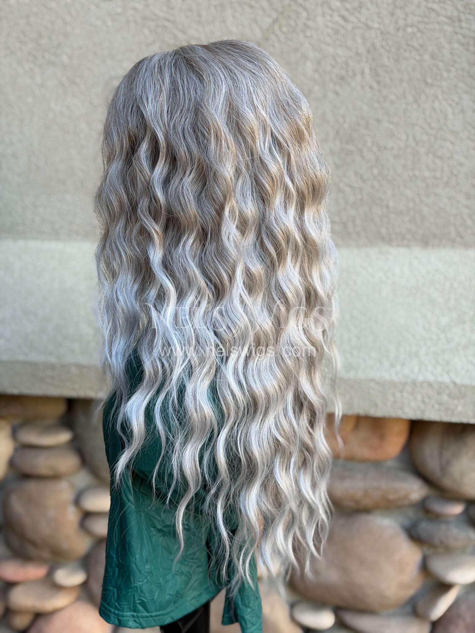 Ocean 02 - 26” - Silver and Smokey Beige Blend ( Denise Release)