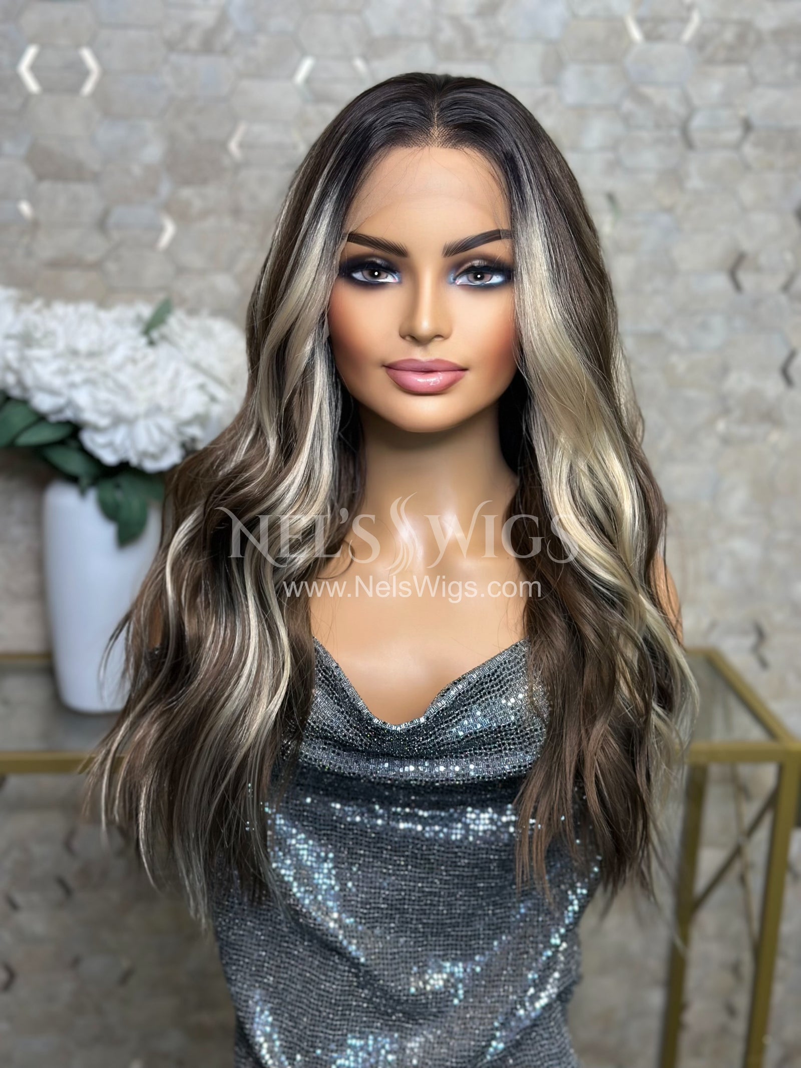 Nora 05 - Darker Brunette with Highlights