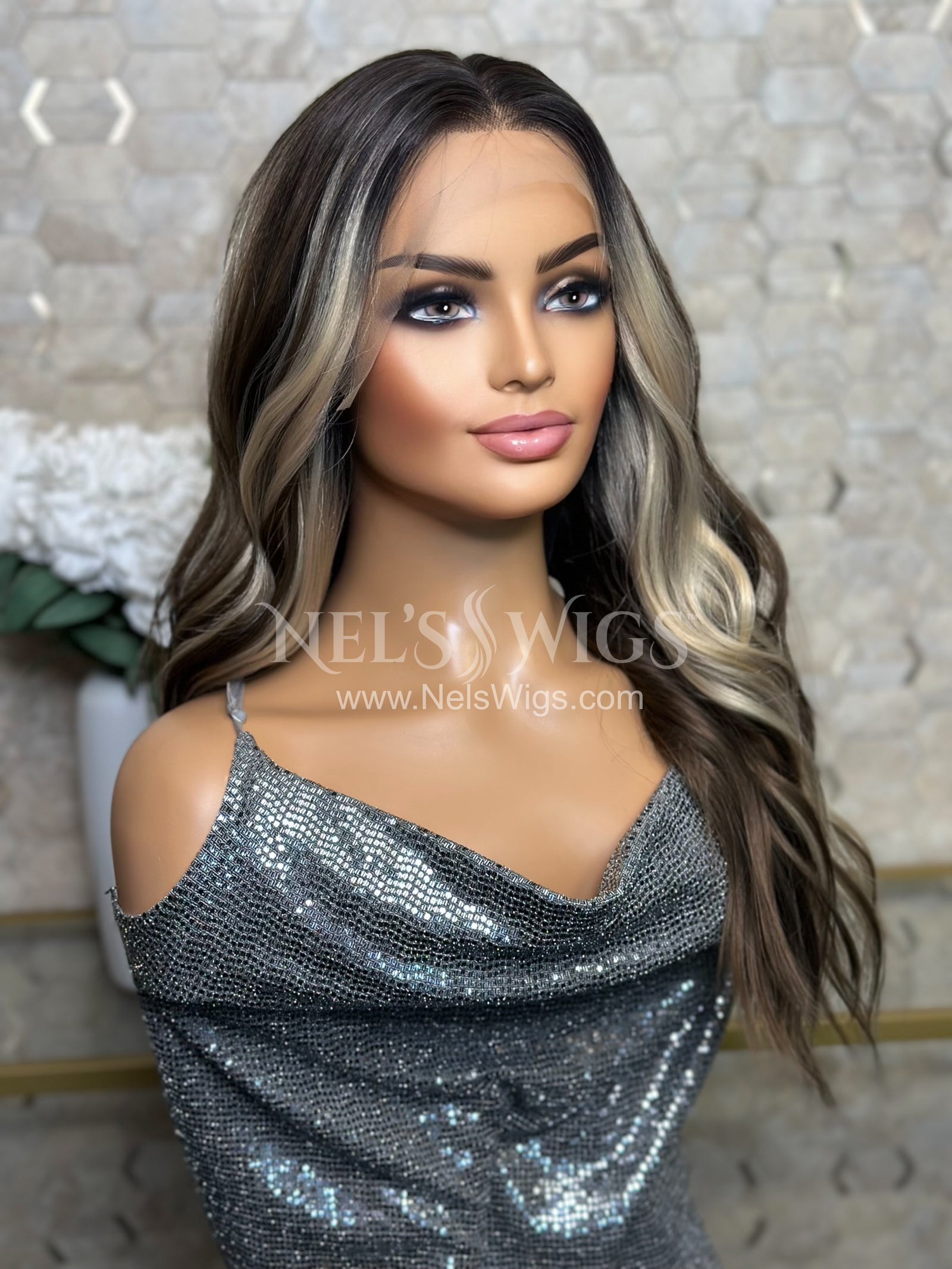 Nora 05 - Darker Brunette with Highlights