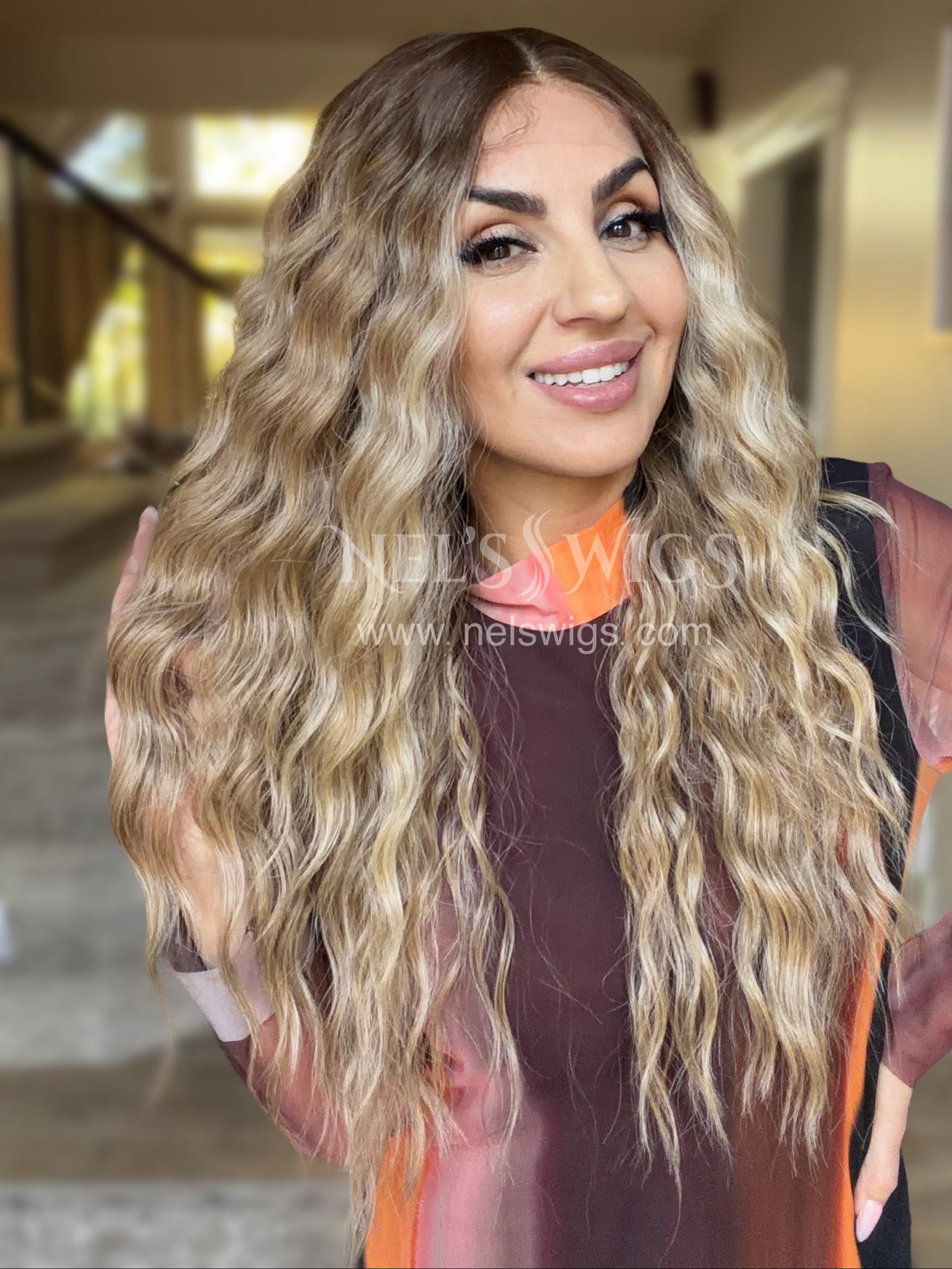 Ocean 01 - 26" - Medium Blonde with Money Pieces