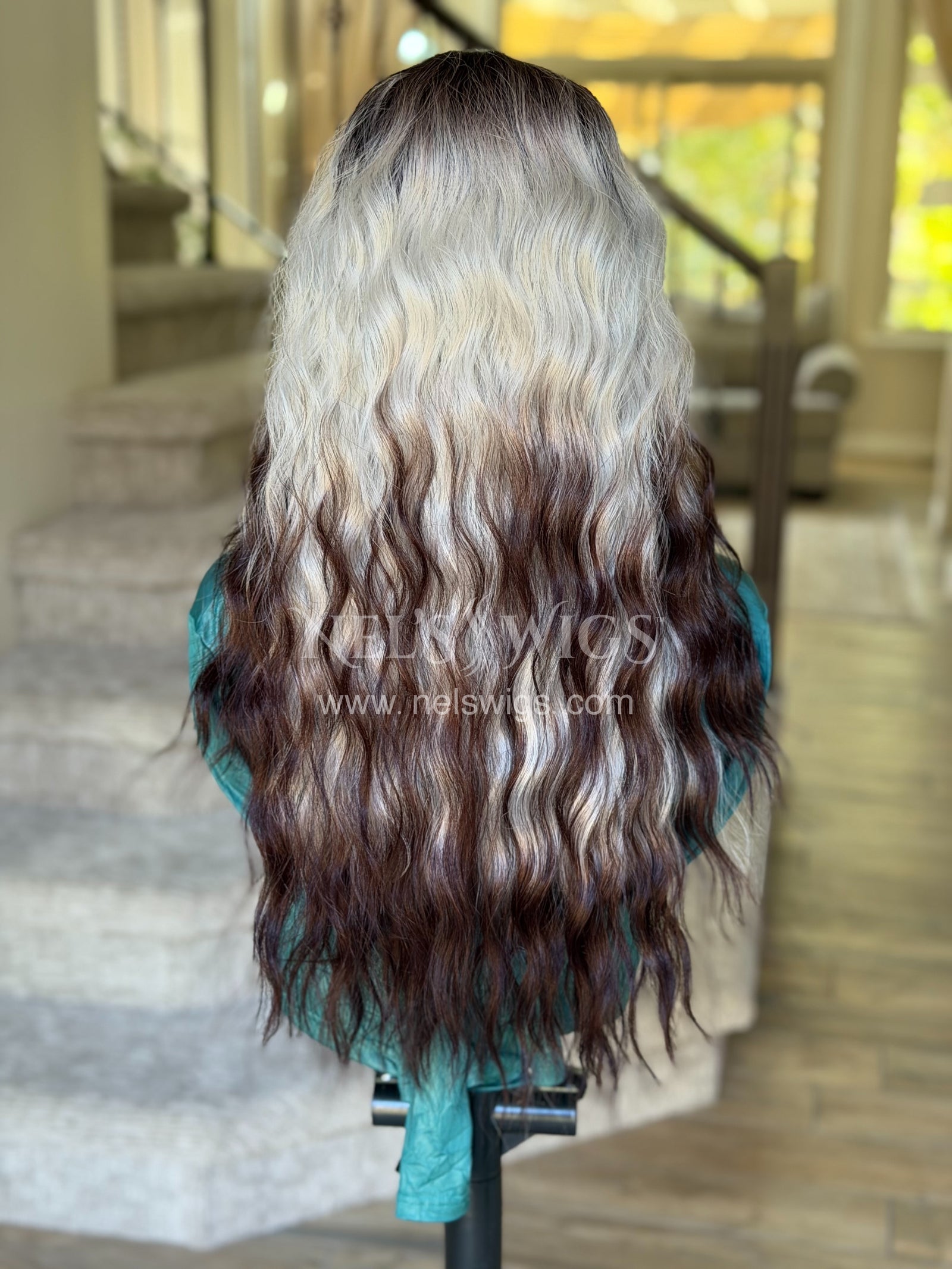 Ocean 12 - 26” - Silver & Chocolate Brown Ombré