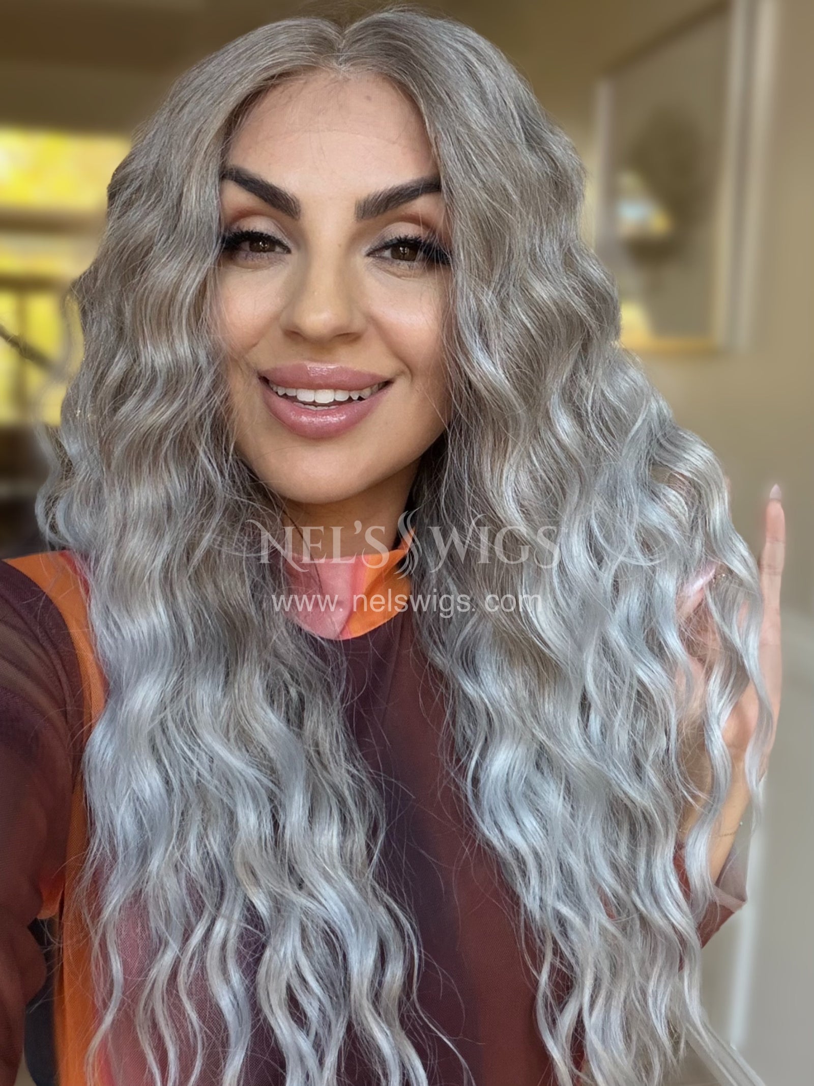 Ocean 02 - 26” - Silver and Smokey Beige Blend ( Denise Release)