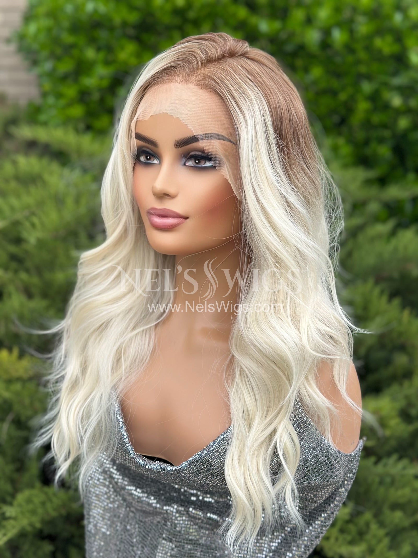 Reese - Golden Brown Roots - Free Part - Large - Final Sale
