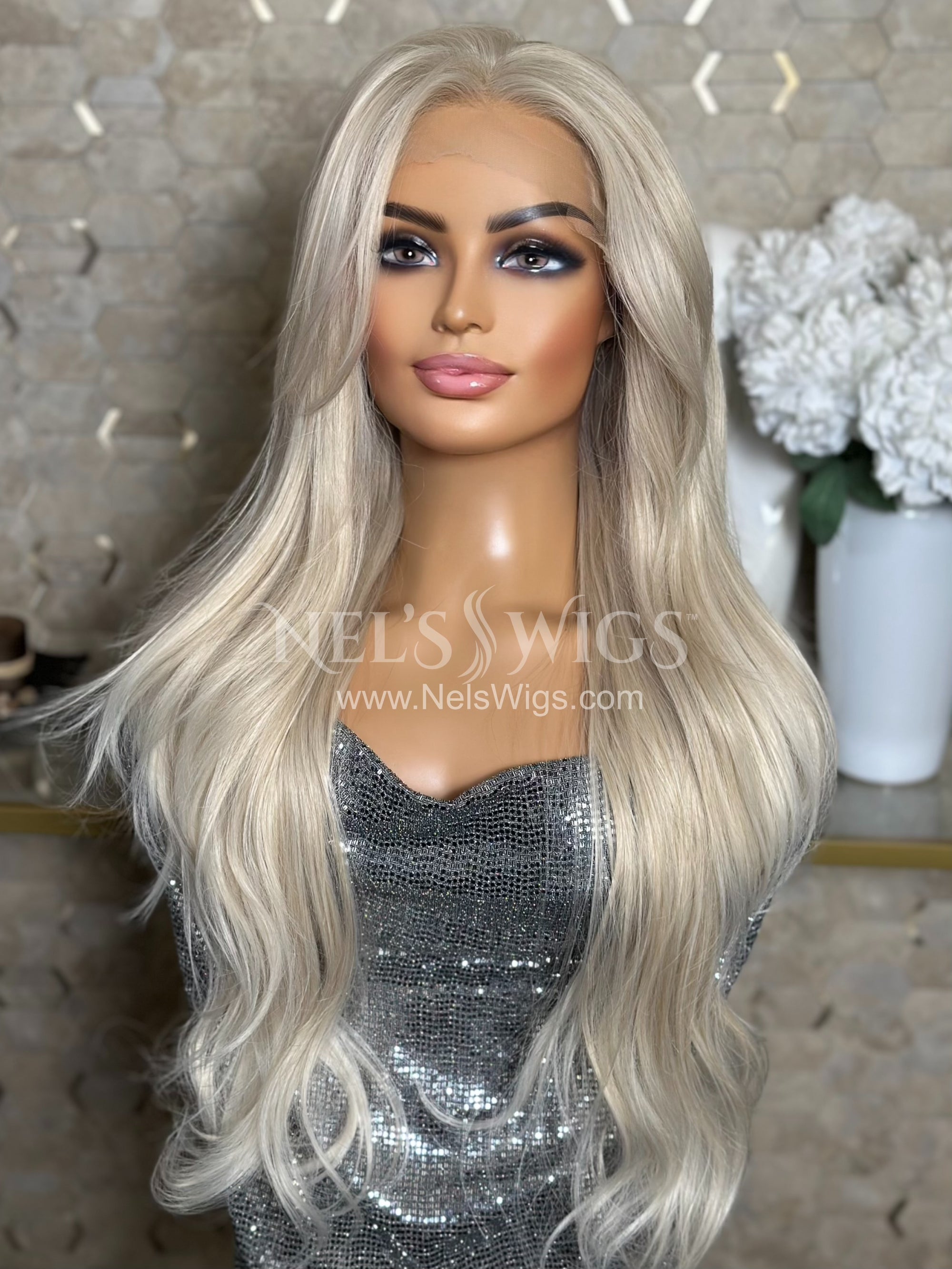 Natalie -  Platinum Blonde with Vanilla Hue