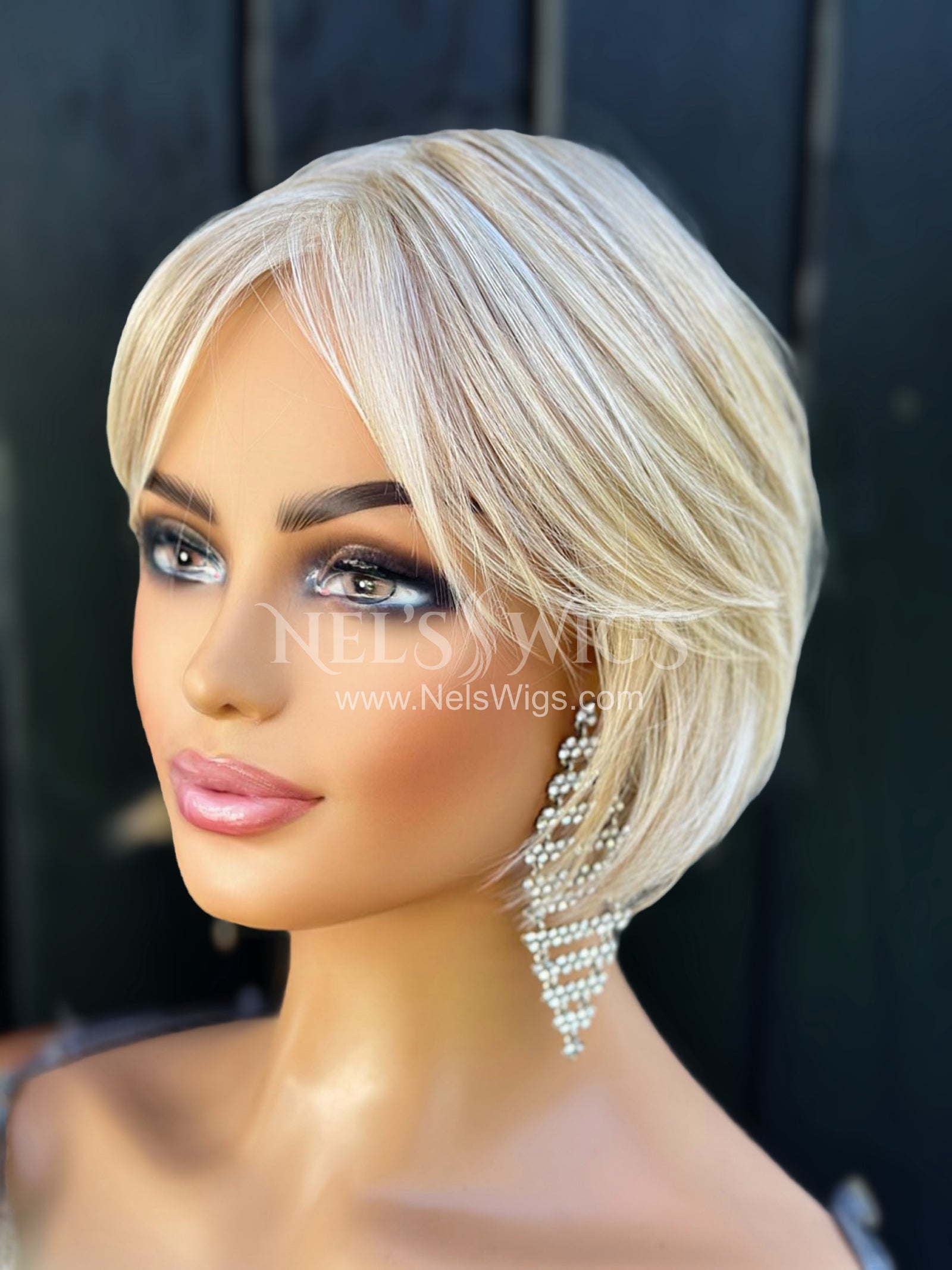 Audra - Monofilament - Cream and Icy Blonde Mix