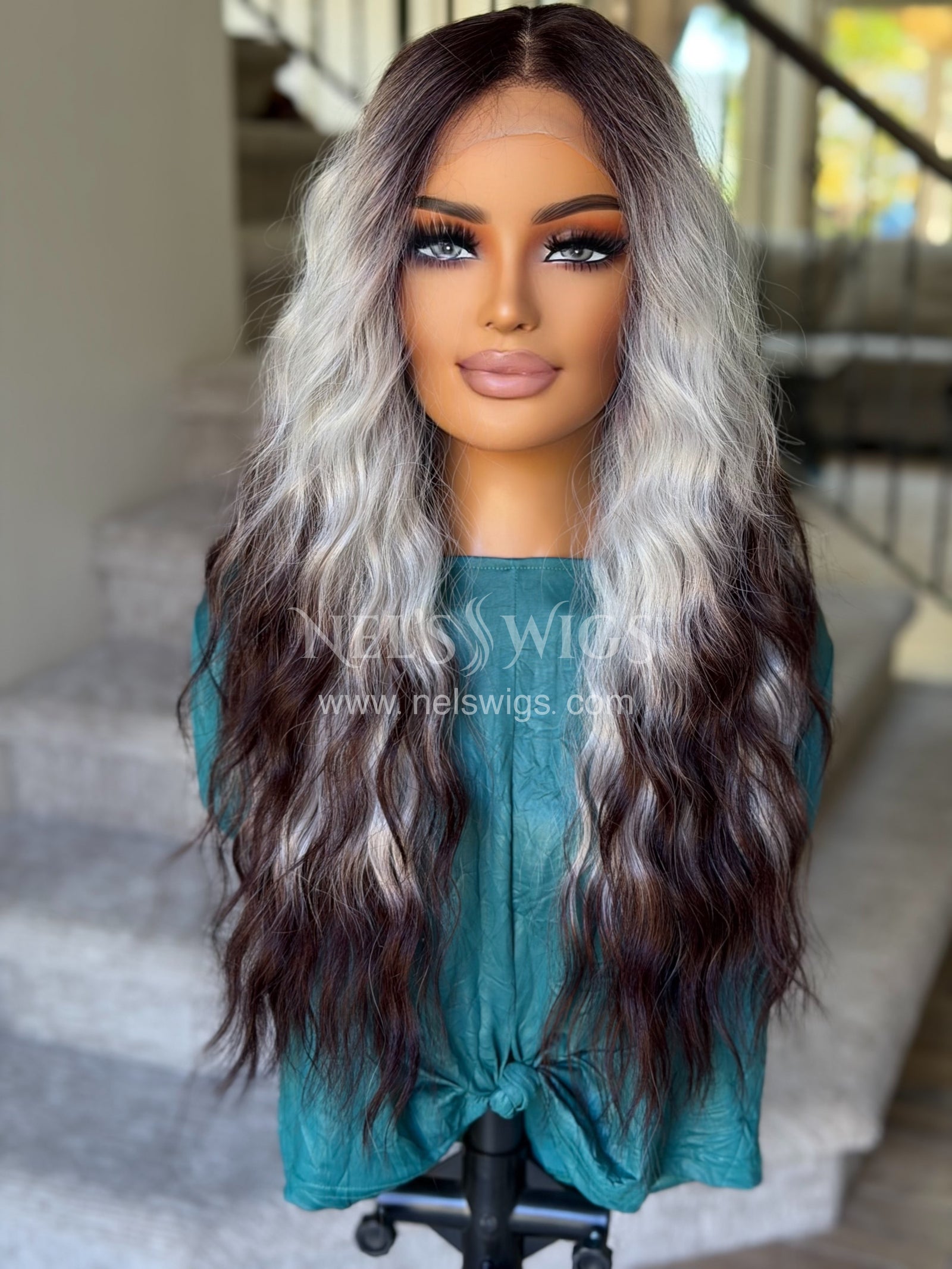 Ocean 12 - 26” - Silver & Chocolate Brown Ombré