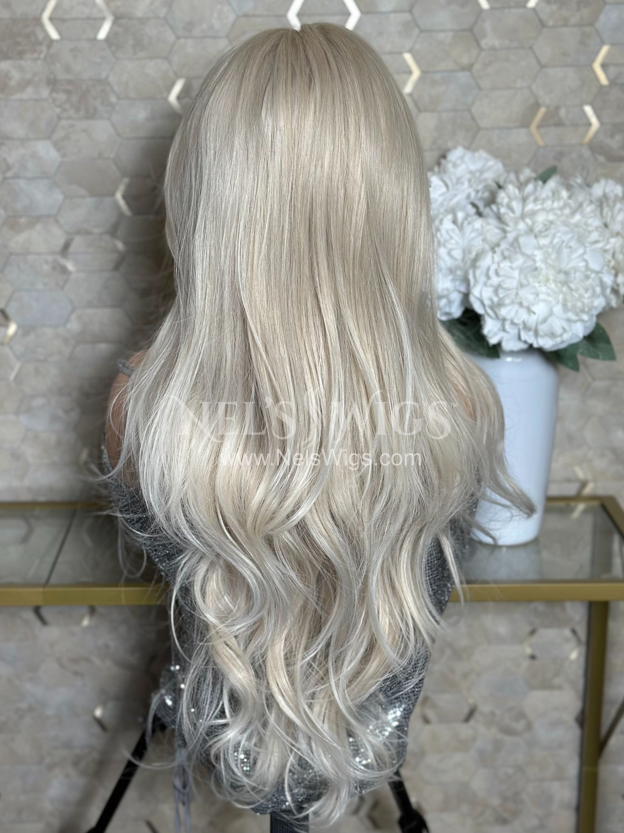 Natalie -  Platinum Blonde with Vanilla Hue