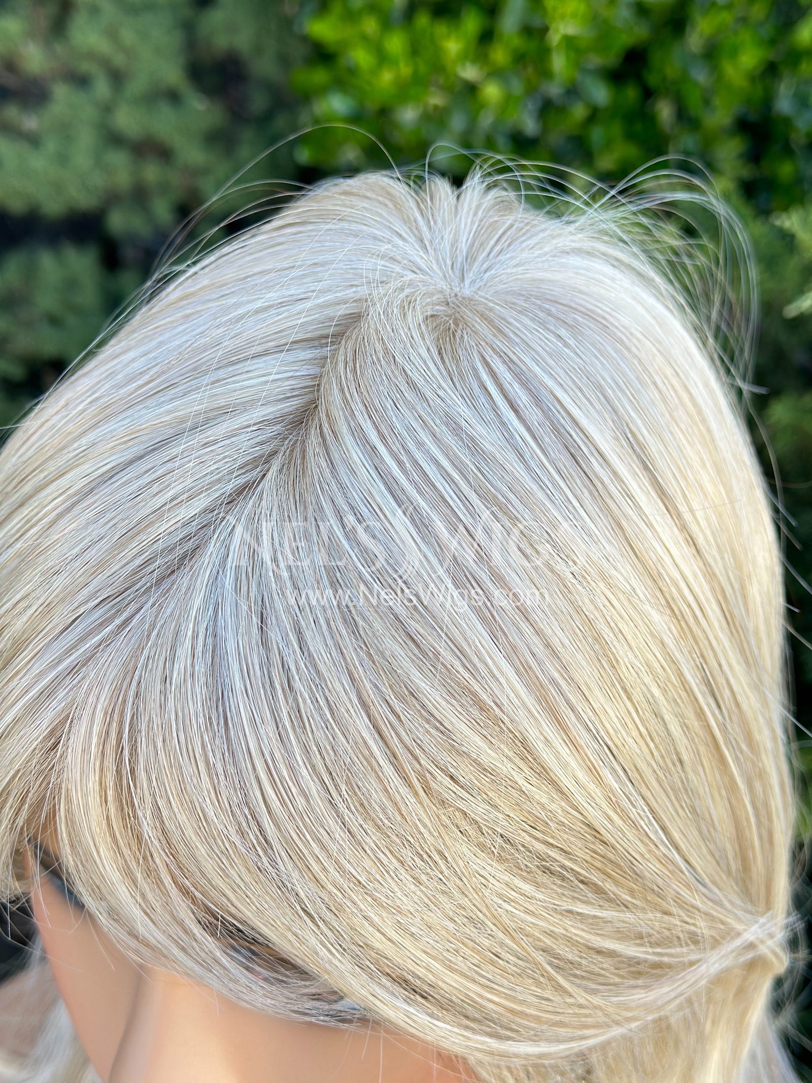 Amanda - Monofilament - Cream and Icy Blonde Mix