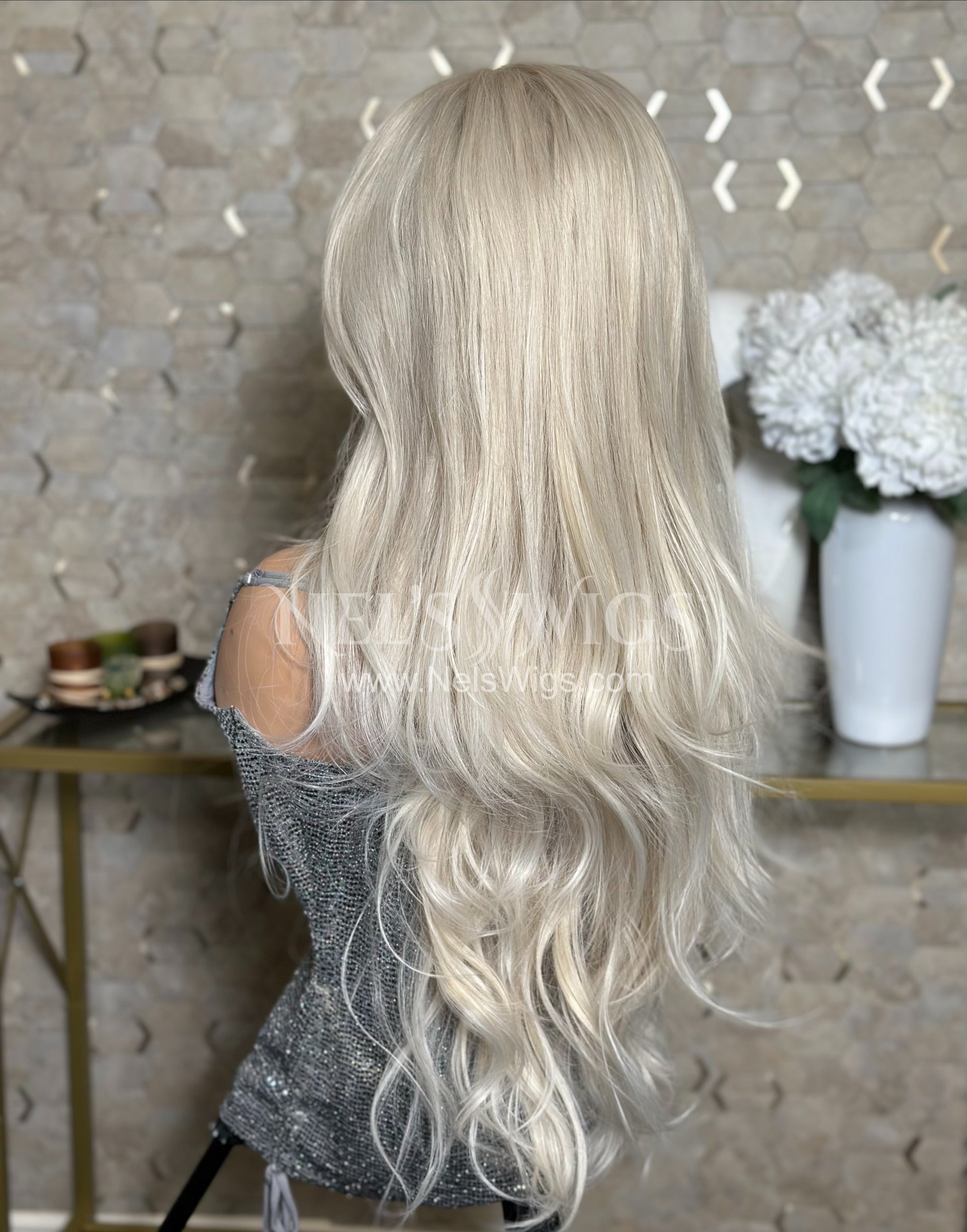 Natalie -  Platinum Blonde with Vanilla Hue