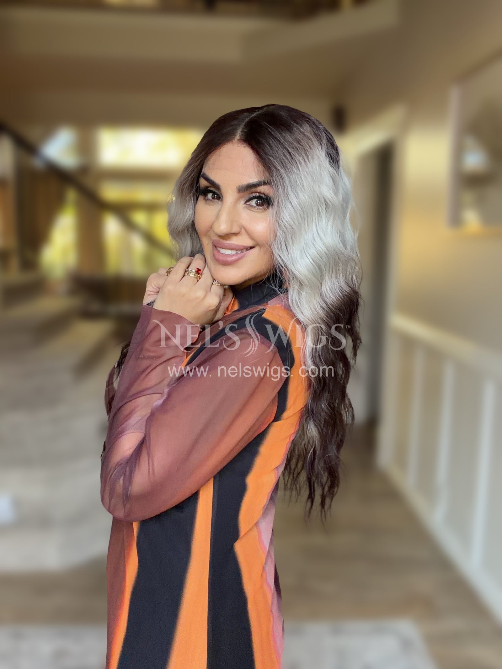 Ocean 12 - 26” - Silver & Chocolate Brown Ombré