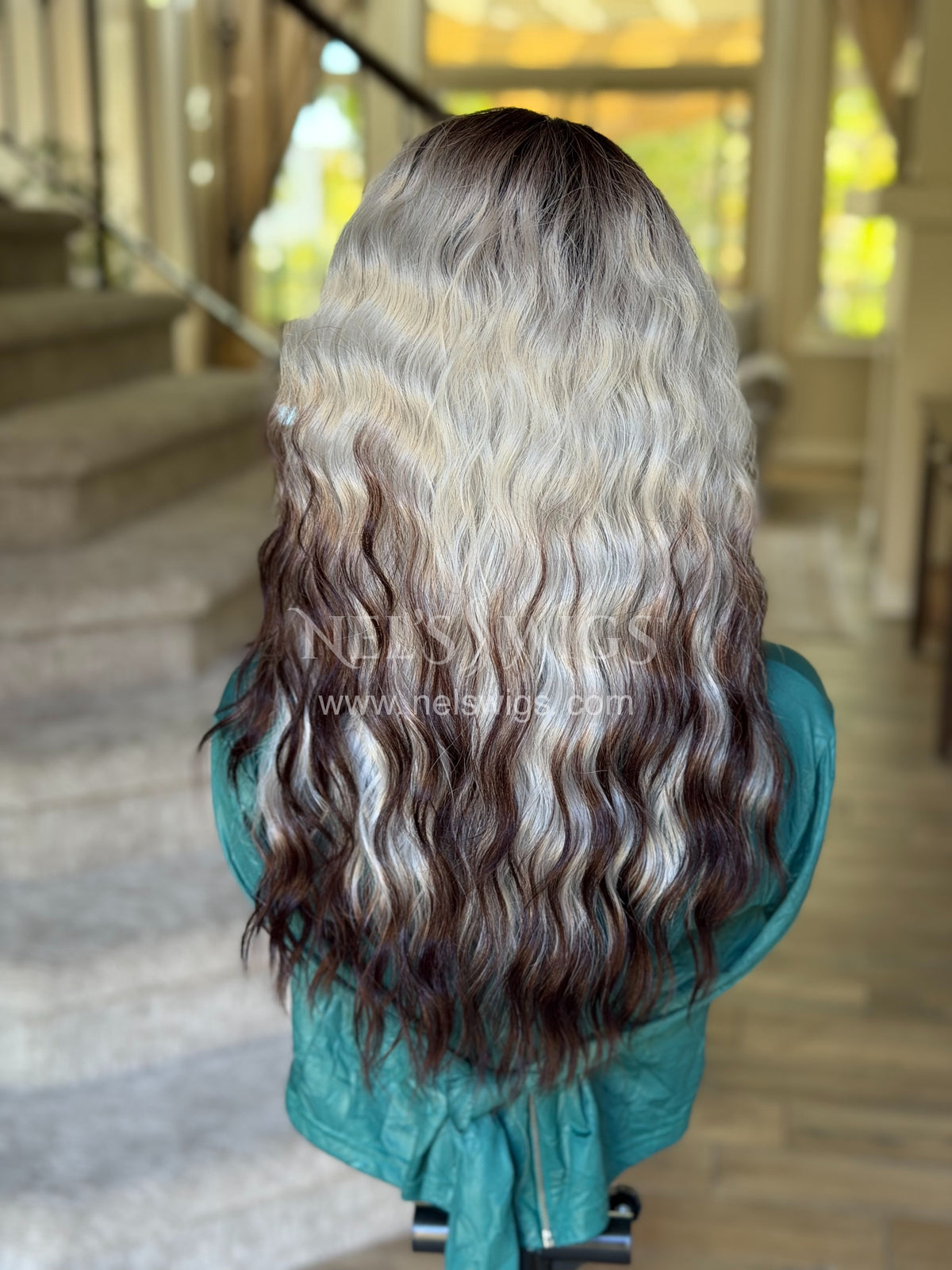 Ocean 12 - 23” - Silver & Chocolate Brown Ombré