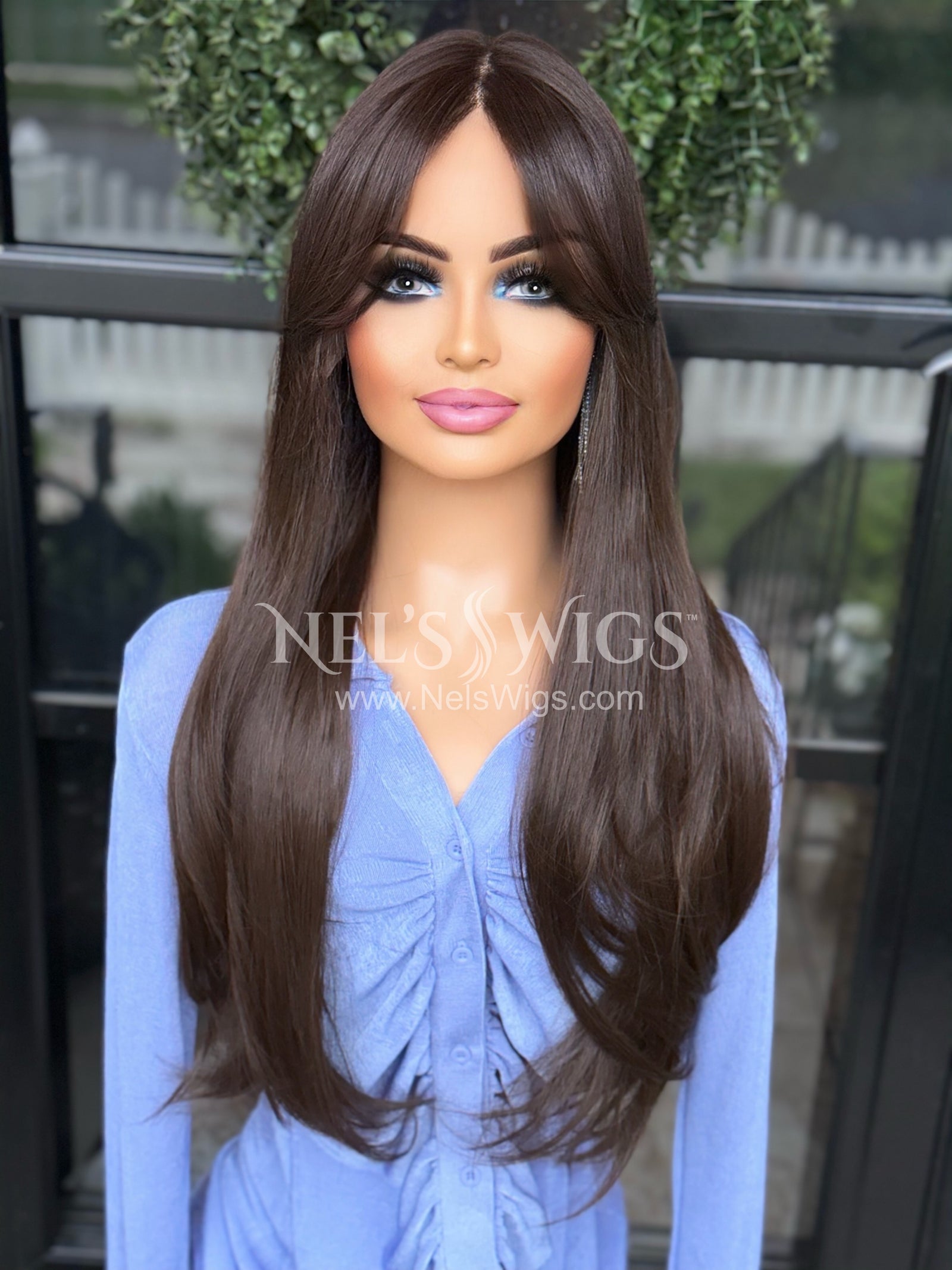 Taylor  - Brunette with Curtain Bangs - FINAL SALE (discontinued)