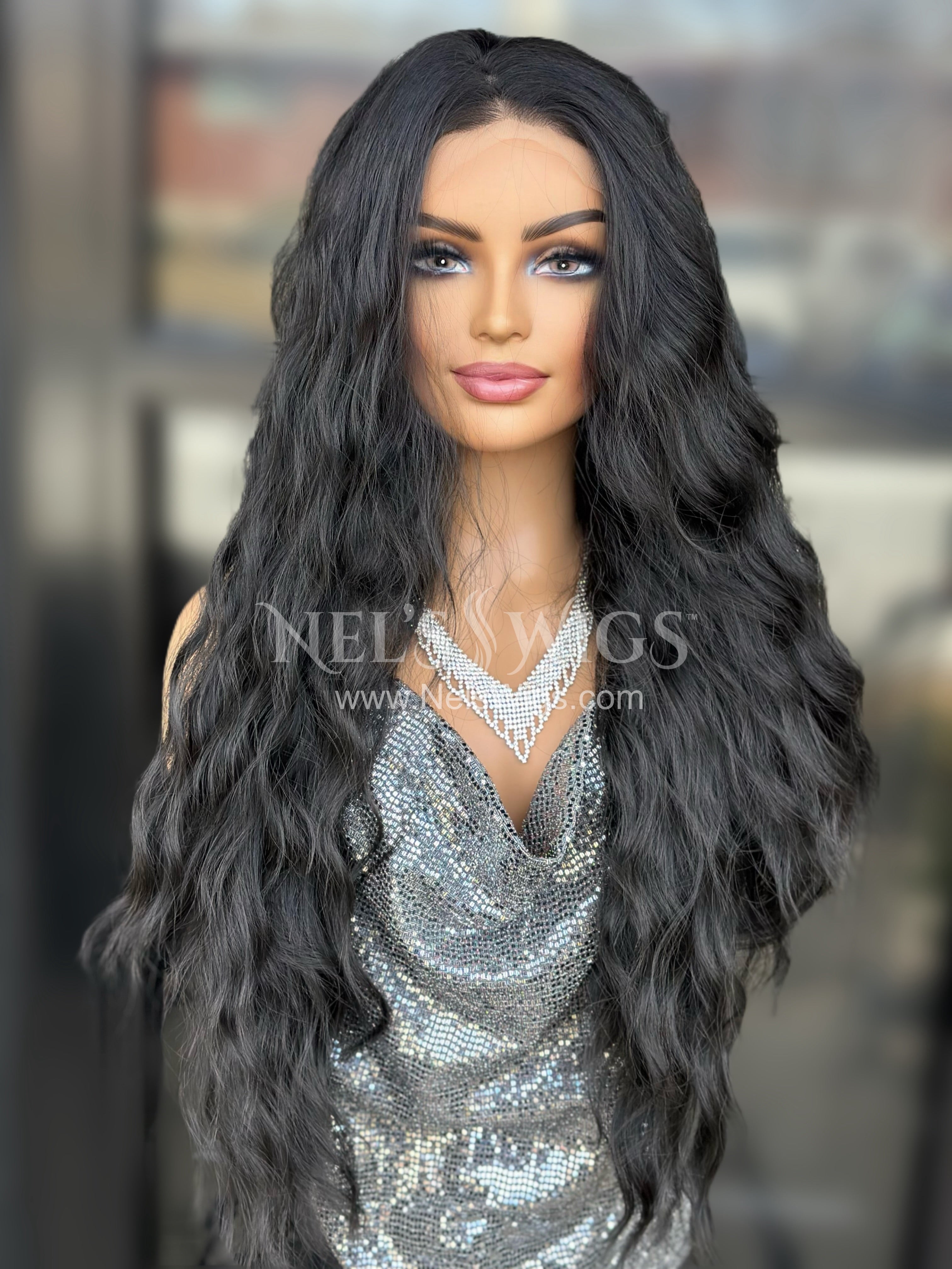 Straight Black Wig & Black Mix Wigs - Nels Wigs - Nel's Wigs