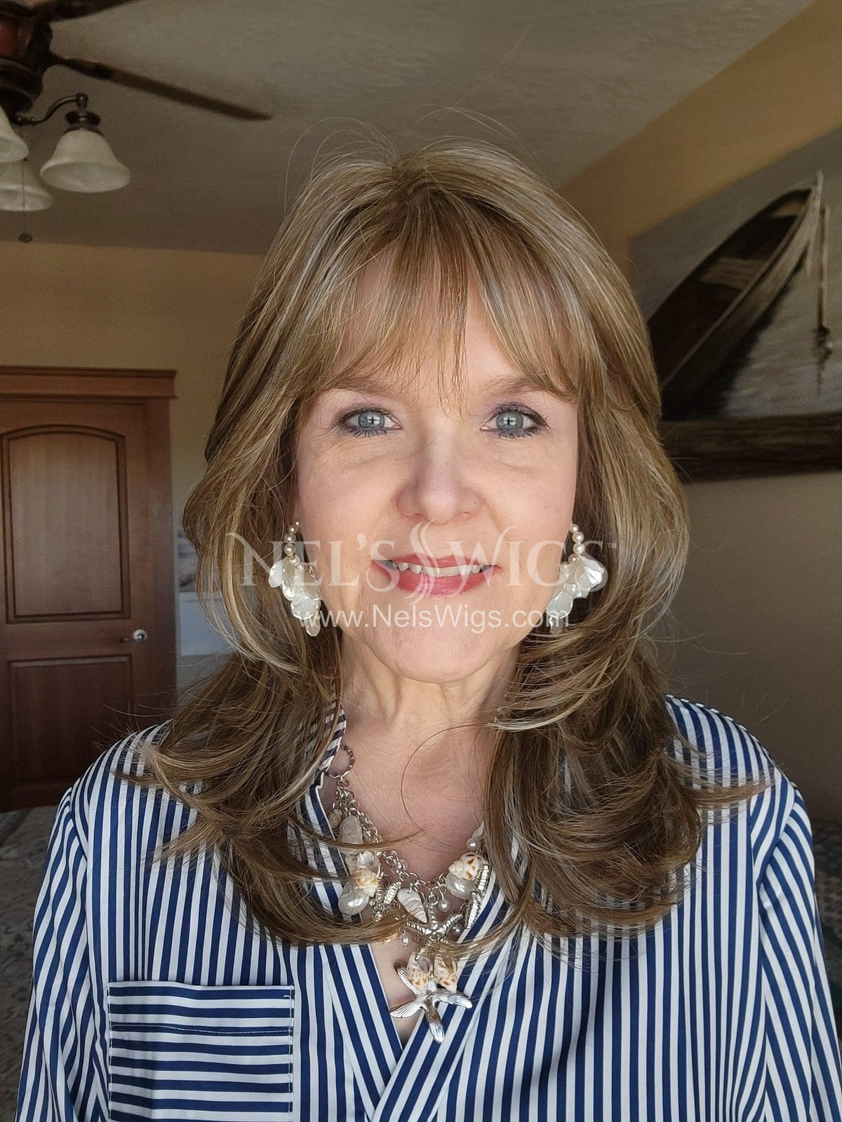 Amanda - Monofilament - Light Brunette and Blonde Mix