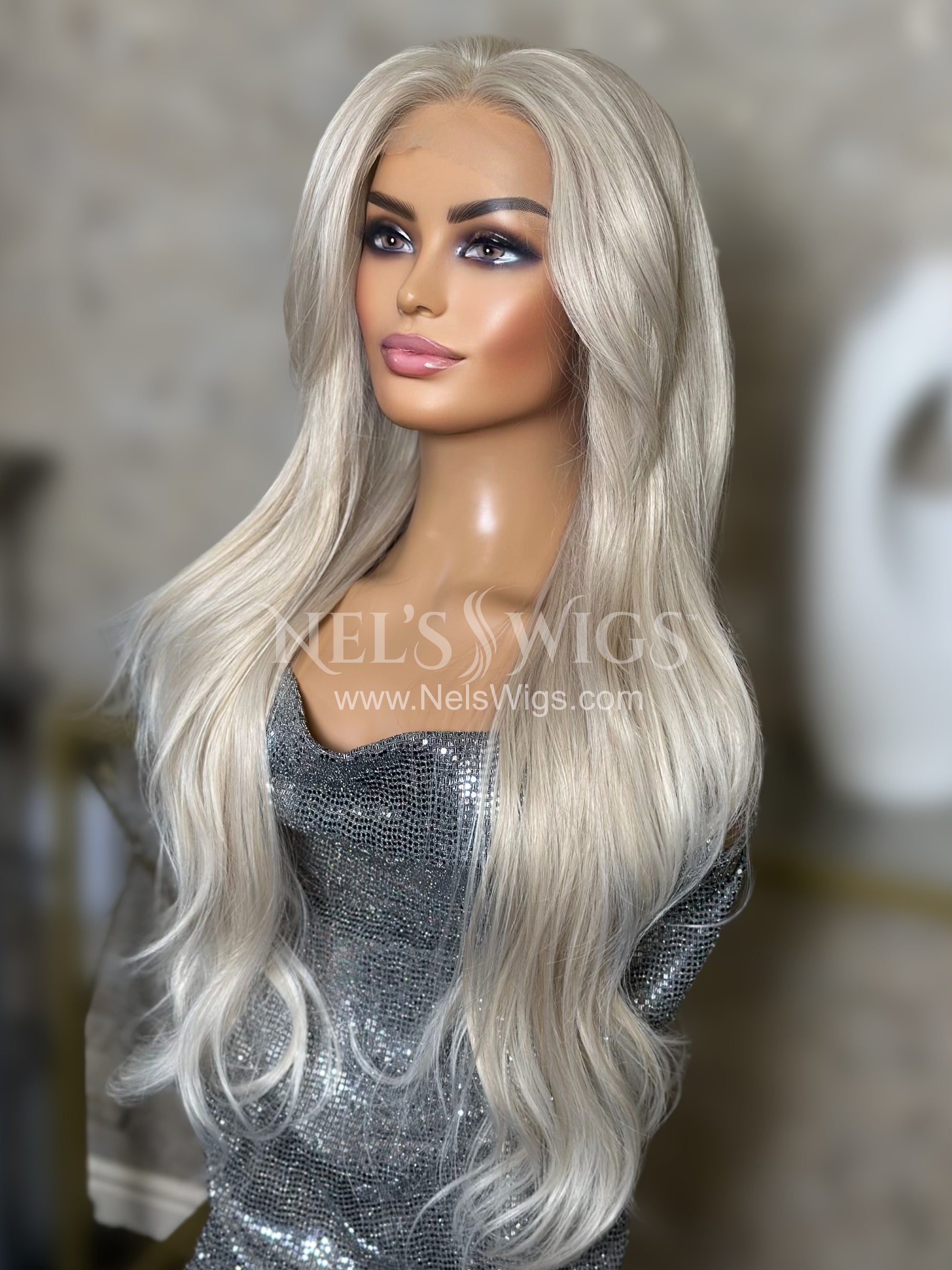 Natalie -  Platinum Blonde with Vanilla Hue