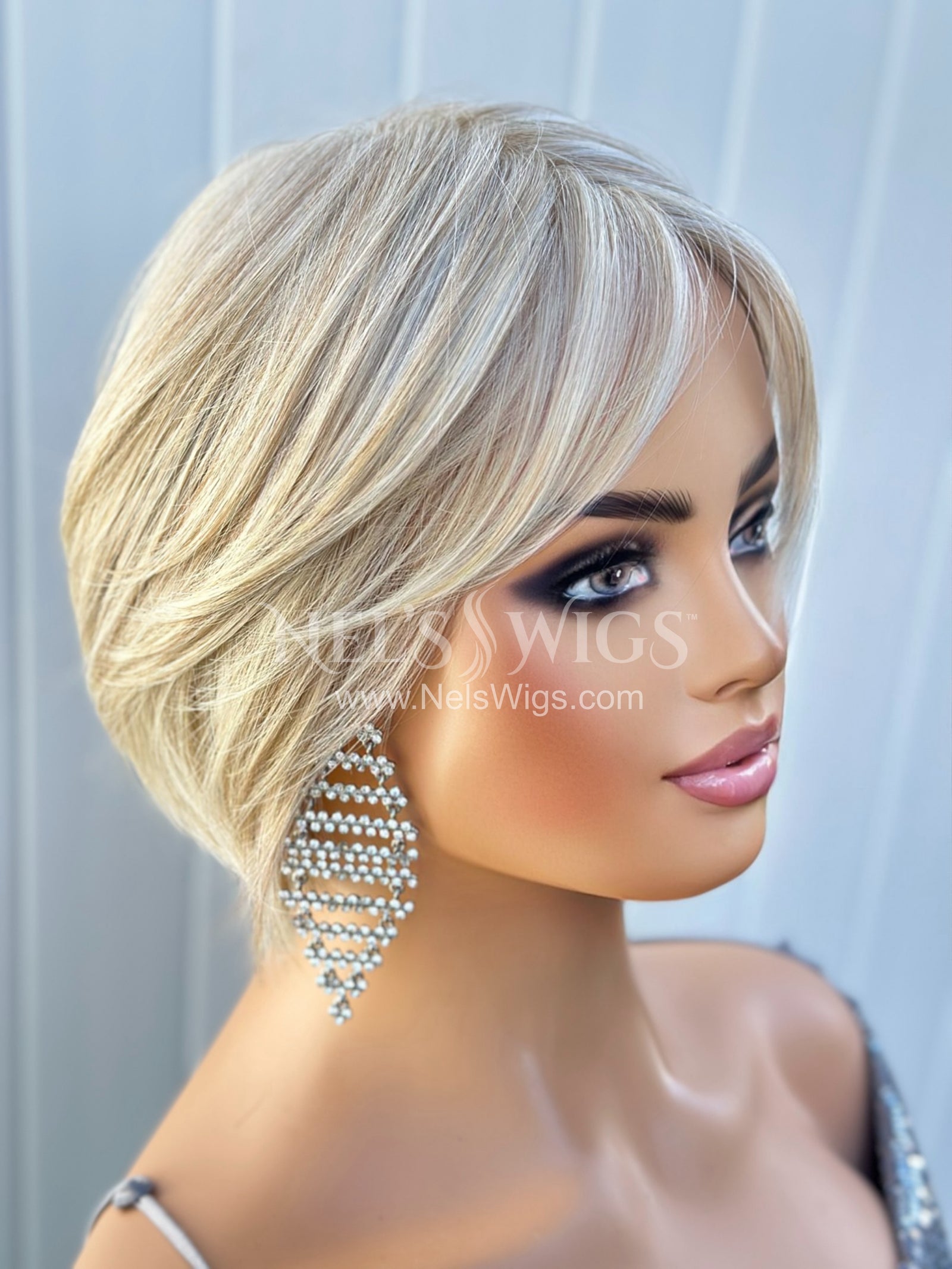 Audra - Monofilament - Cream and Icy Blonde Mix