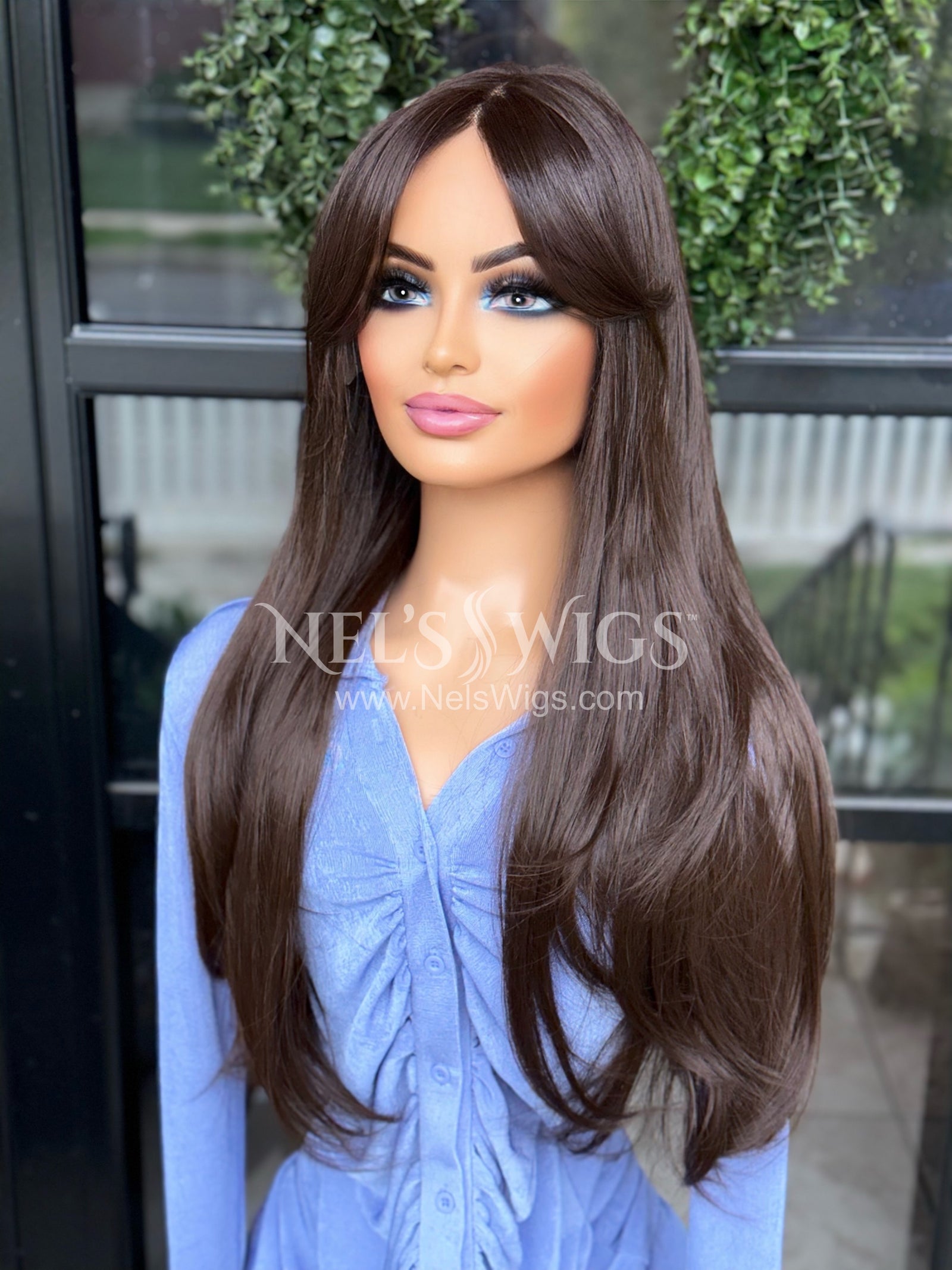 Taylor  - Brunette with Curtain Bangs - FINAL SALE (discontinued)