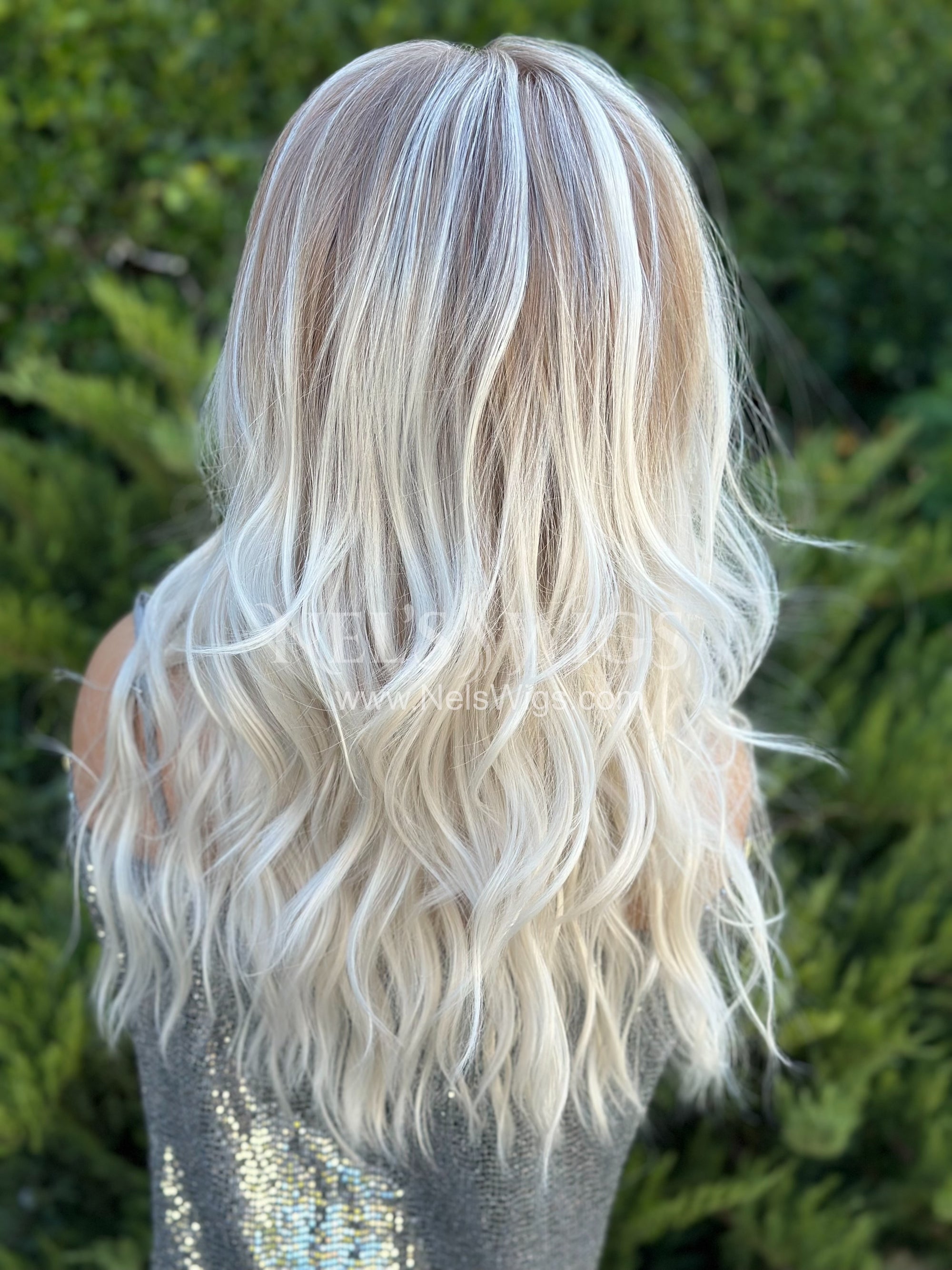 Reese -  Icy Blonde with Dark Dirty Blonde Roots