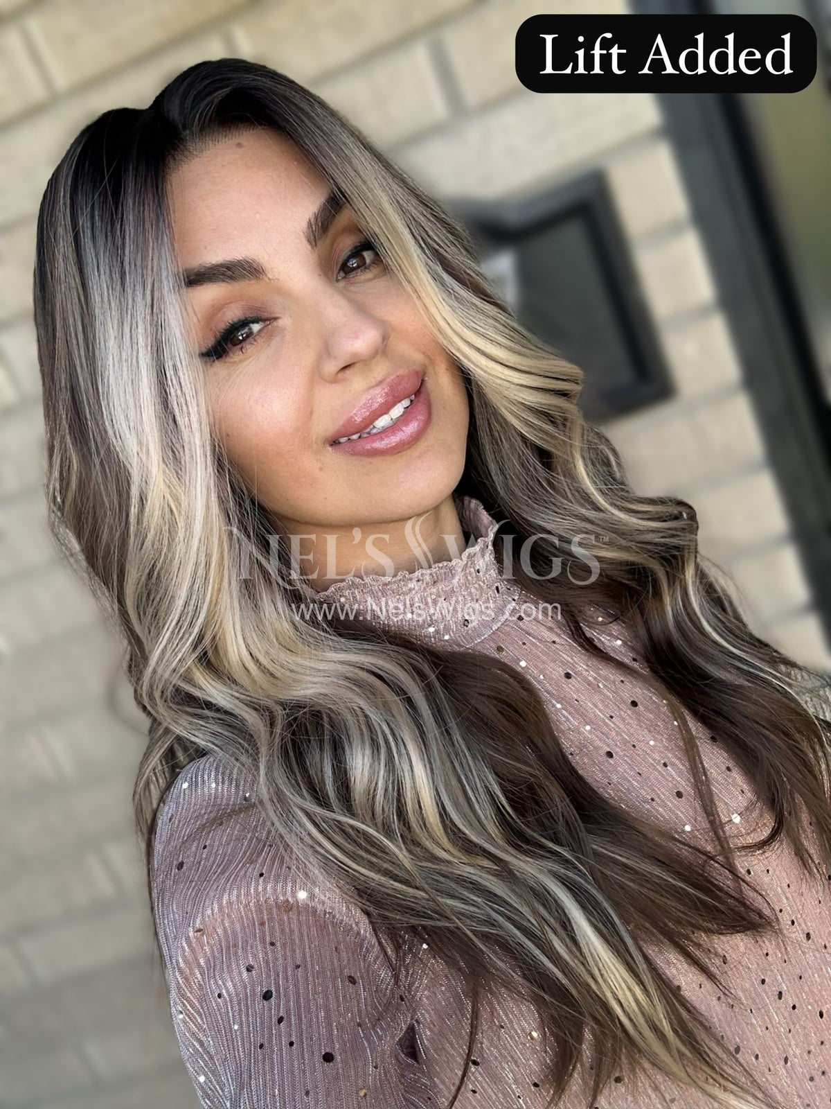 Nora 05 - Darker Brunette with Highlights - Final Sale
