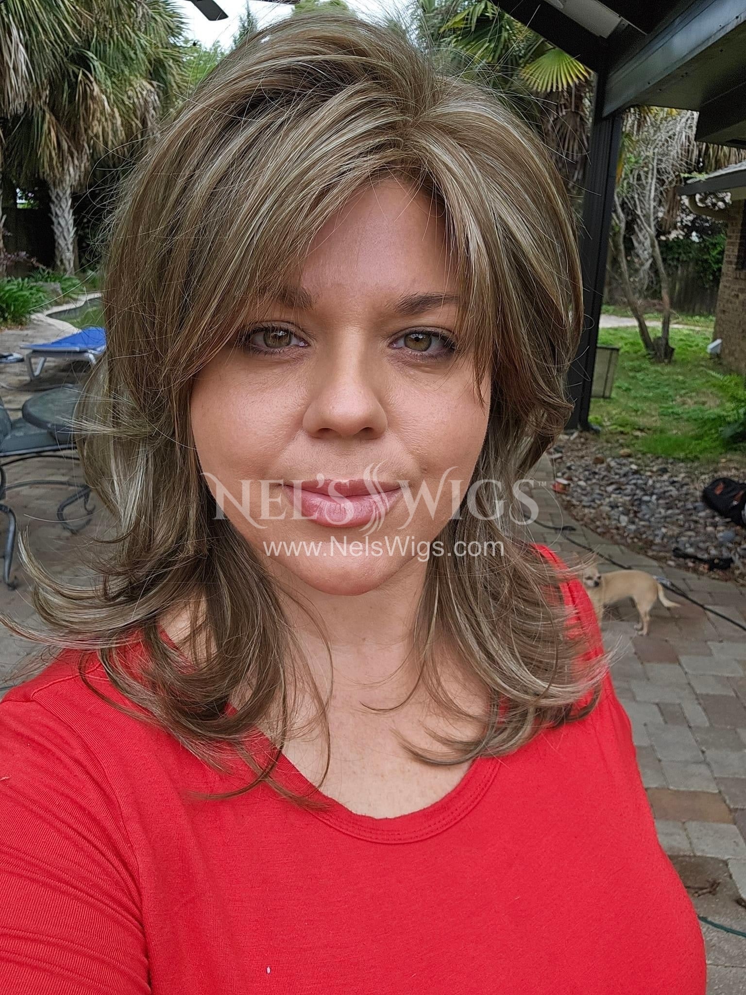 Amanda - Monofilament - Light Brunette and Blonde Mix