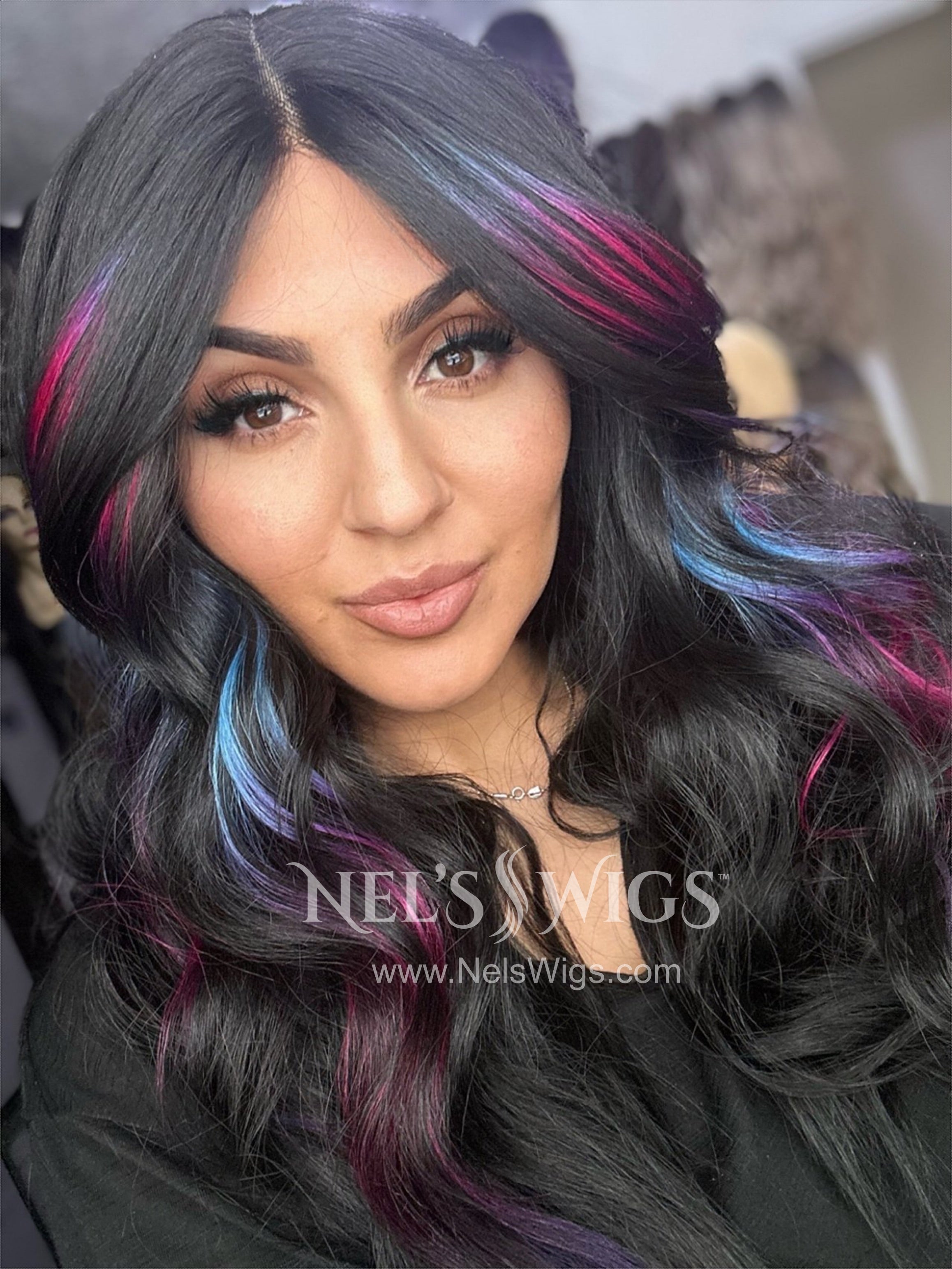 Straight Black Wig & Black Mix Wigs - Nels Wigs - Nel's Wigs