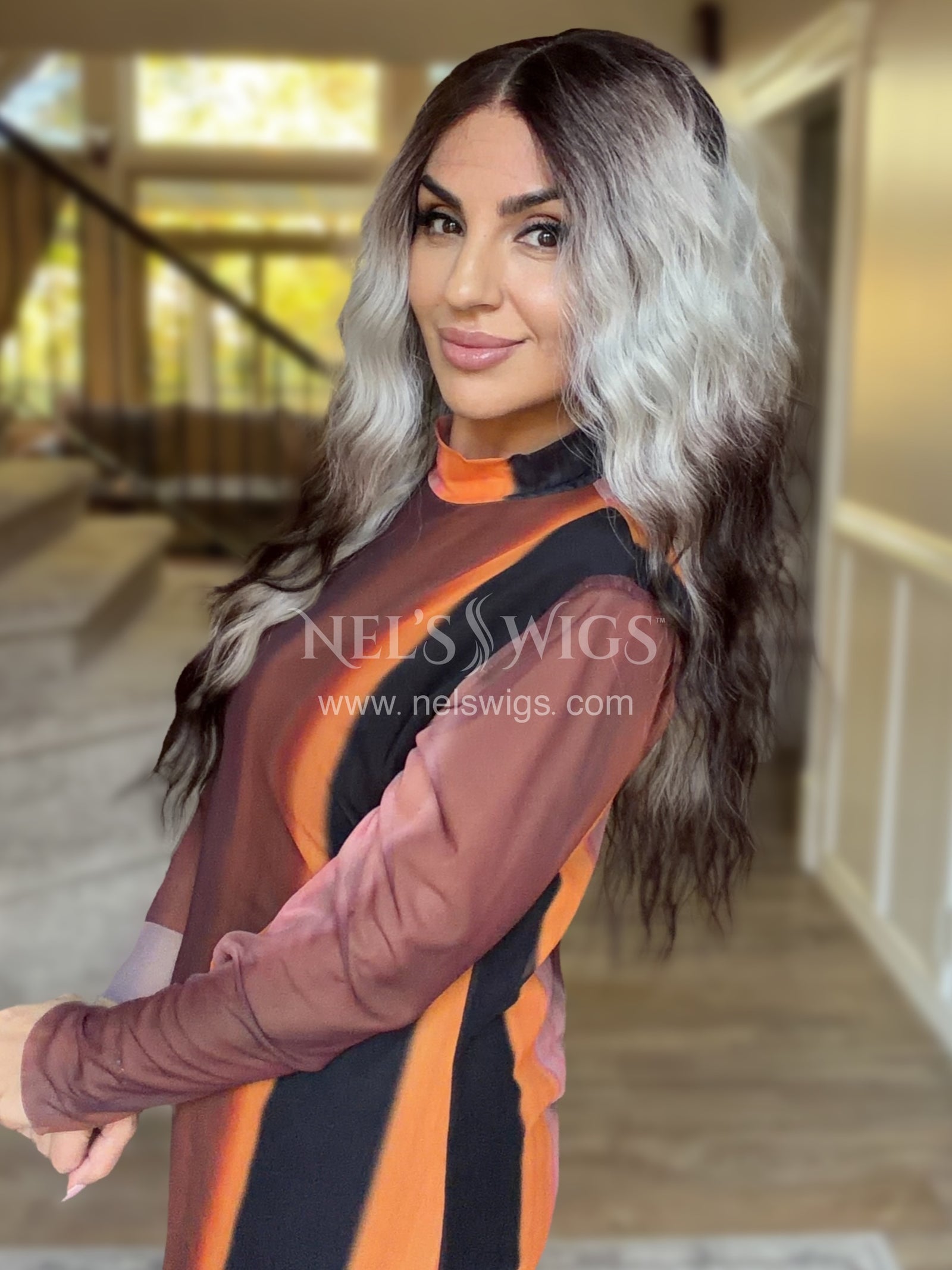 Ocean 12 - 26” - Silver & Chocolate Brown Ombré