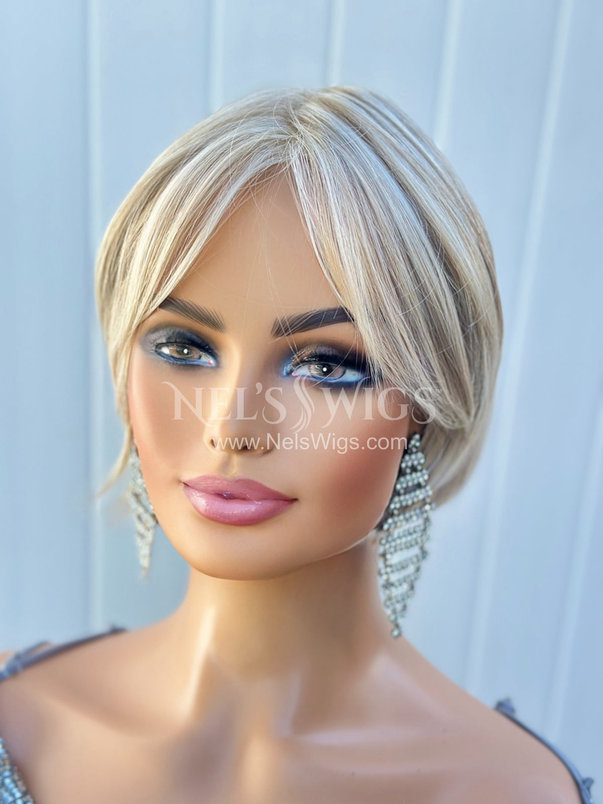 Audra - Monofilament - Cream and Icy Blonde Mix