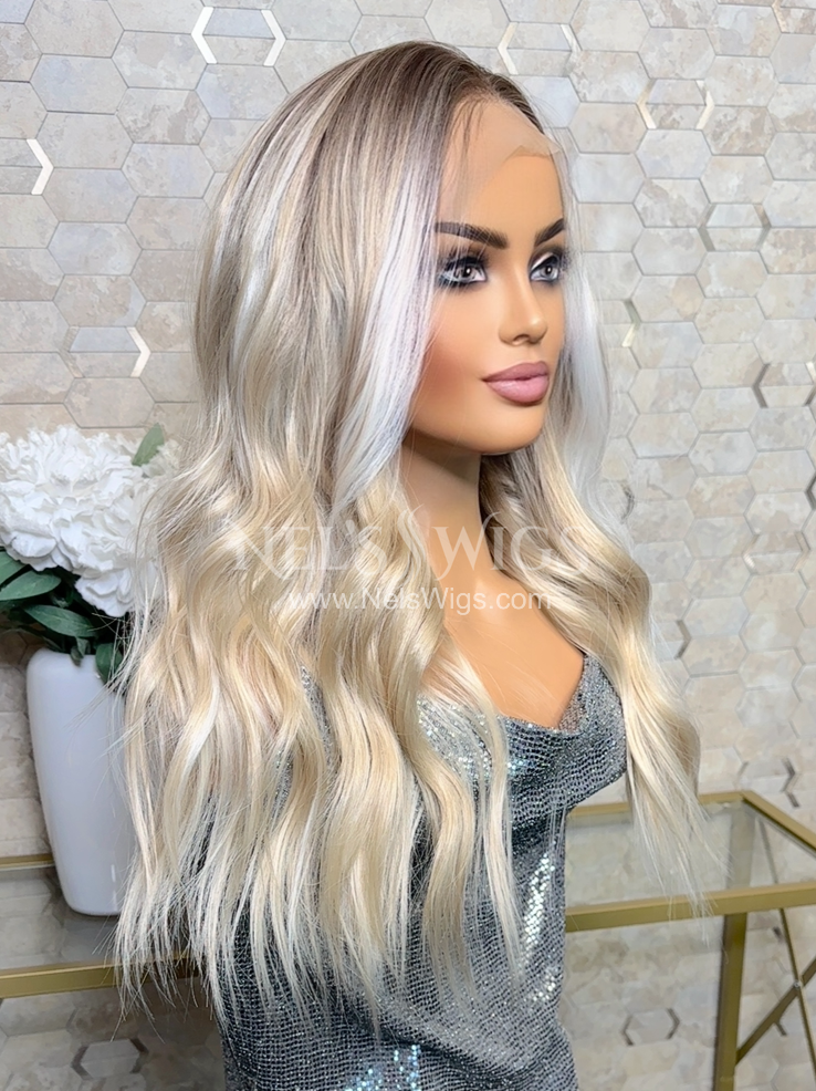 Nora 04 - Light Vanilla Blonde with Platinum Highlights