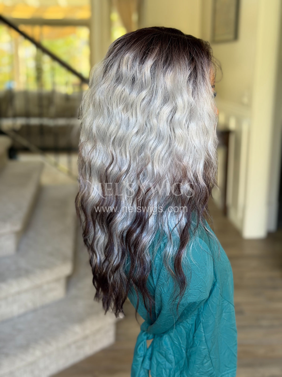 Ocean 12 - 23” - Silver & Chocolate Brown Ombré