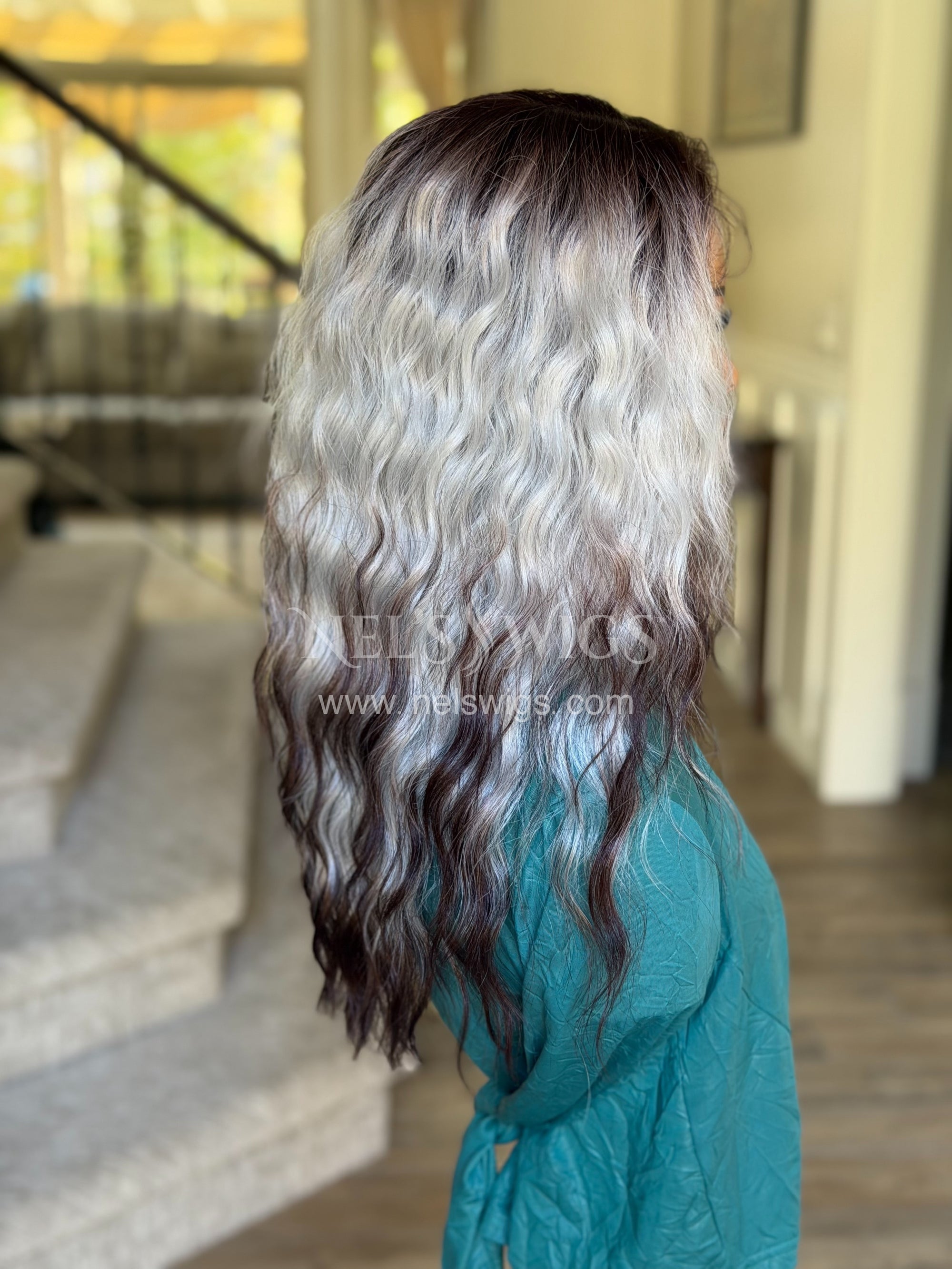 Ocean 12 - 23” - Silver & Chocolate Brown Ombré