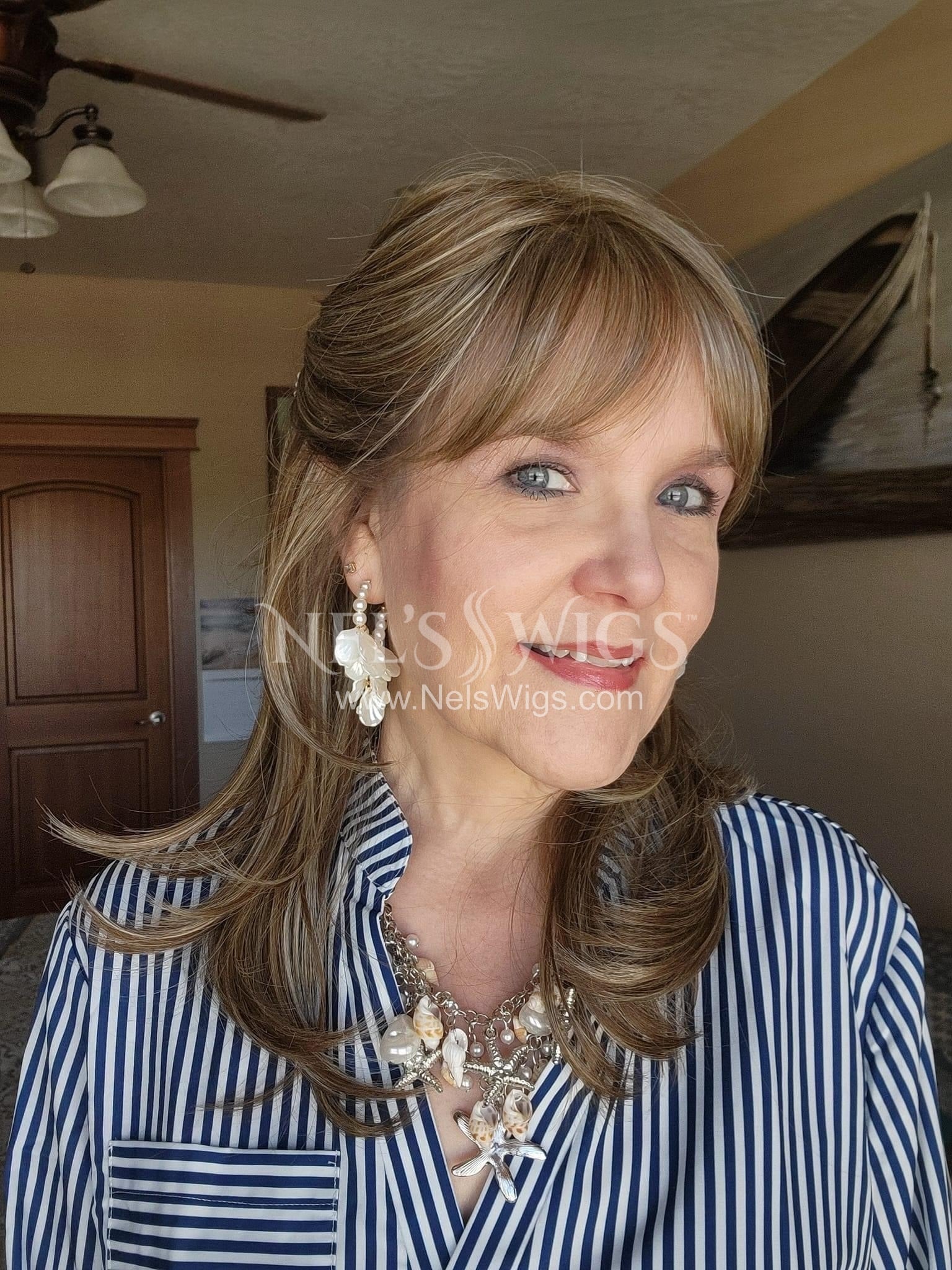 Amanda - Monofilament - Light Brunette and Blonde Mix