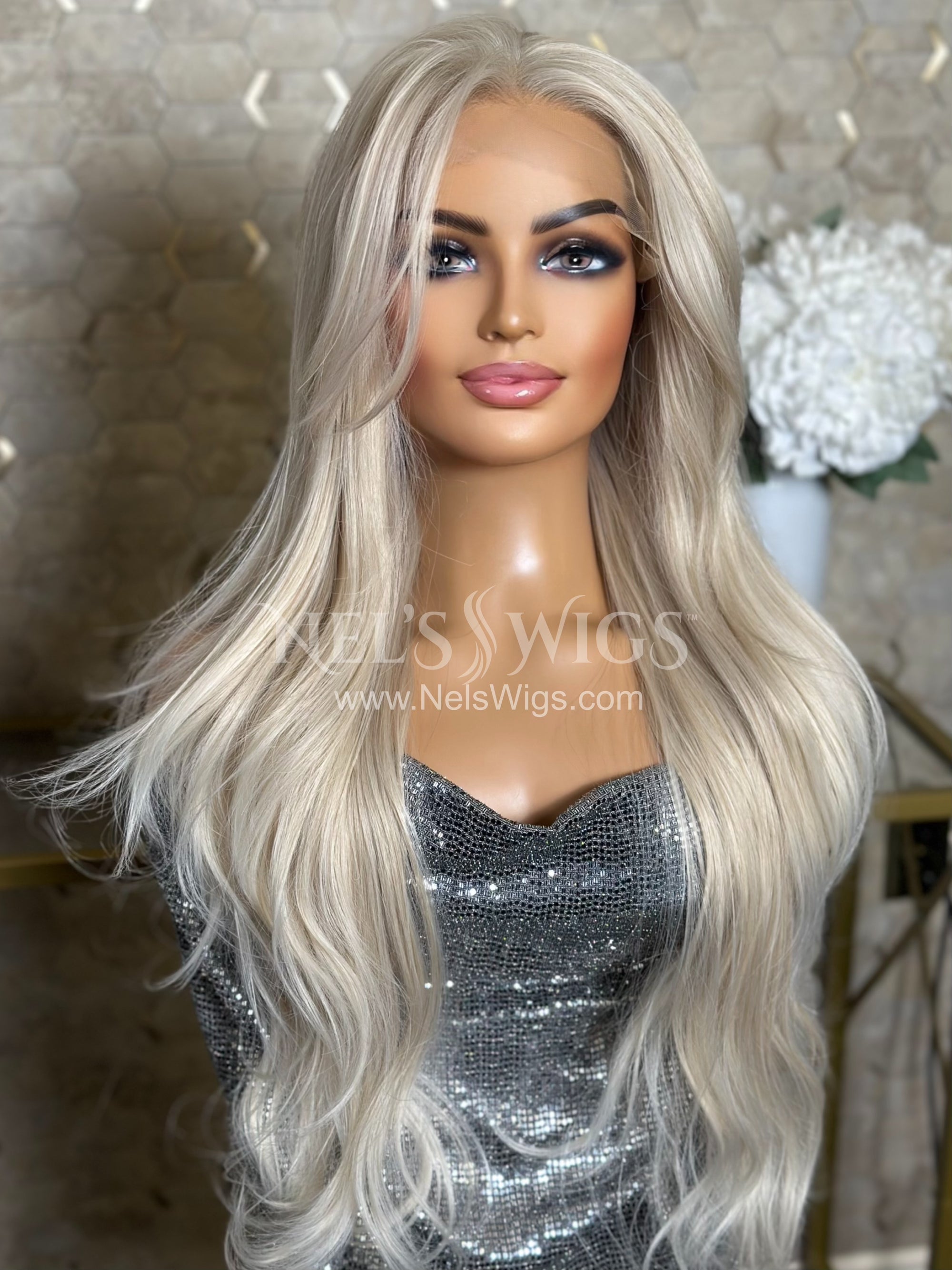 Natalie -  Platinum Blonde with Vanilla Hue