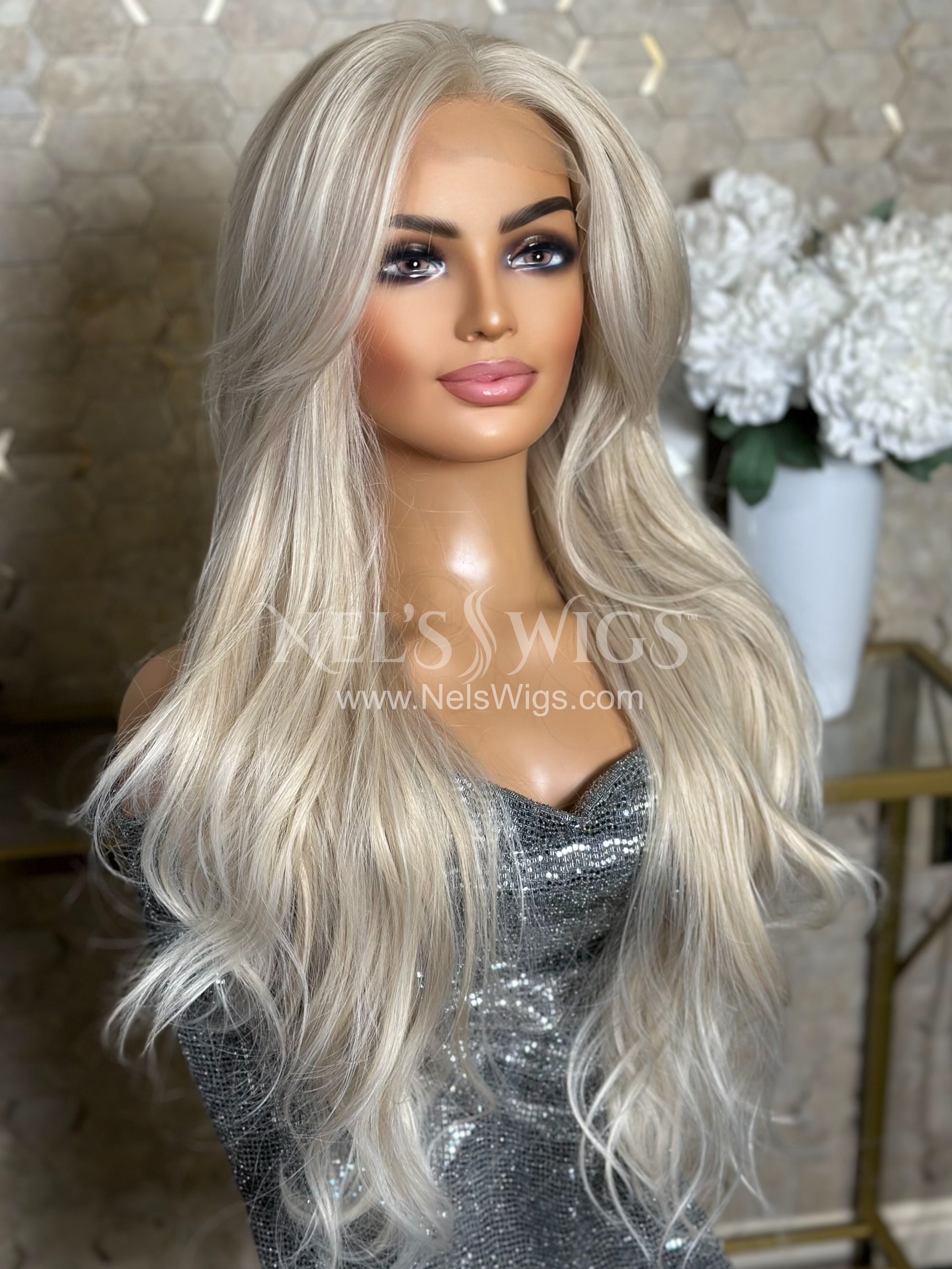 Natalie -  Platinum Blonde with Vanilla Hue