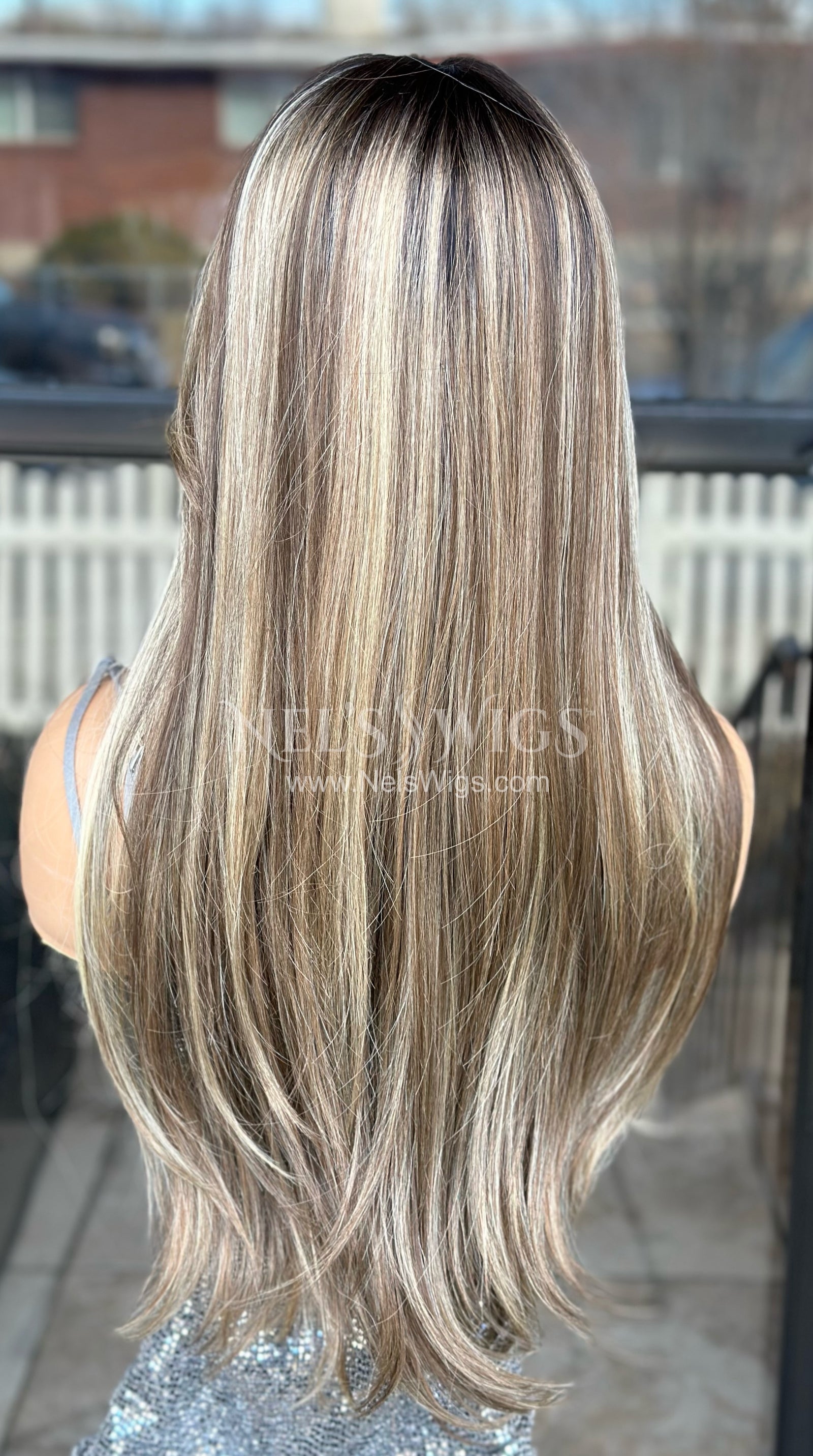 Alyson - Soft Brunette with #613 Highlights