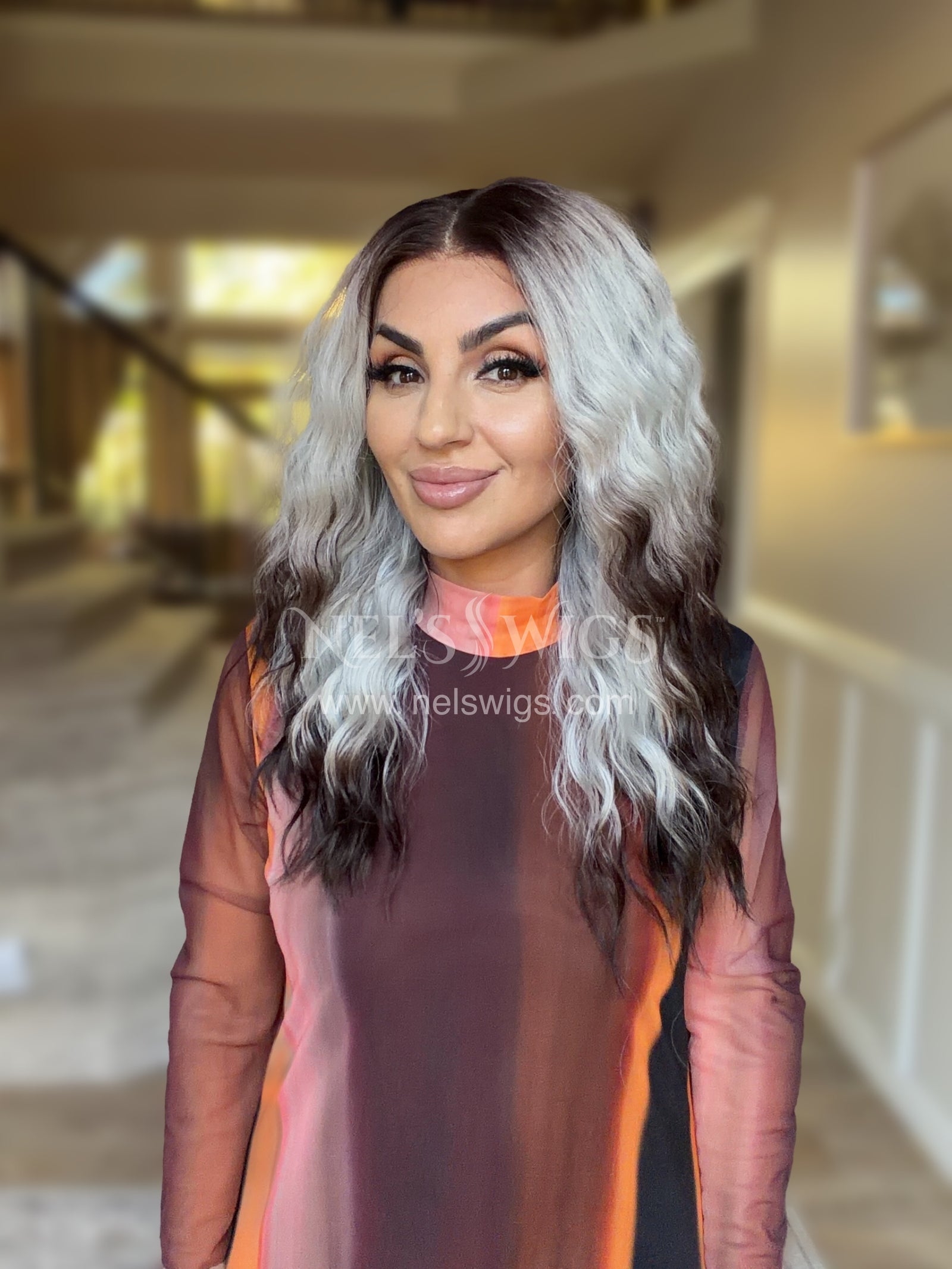 Ocean 12 - 23” - Silver & Chocolate Brown Ombré