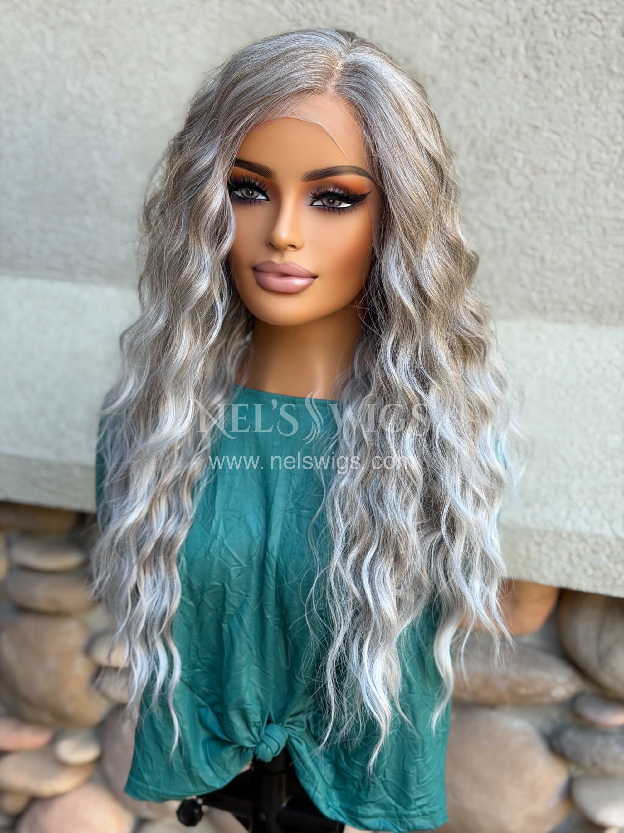 Ocean 02 - 26” - Silver and Smokey Beige Blend ( Denise Release)