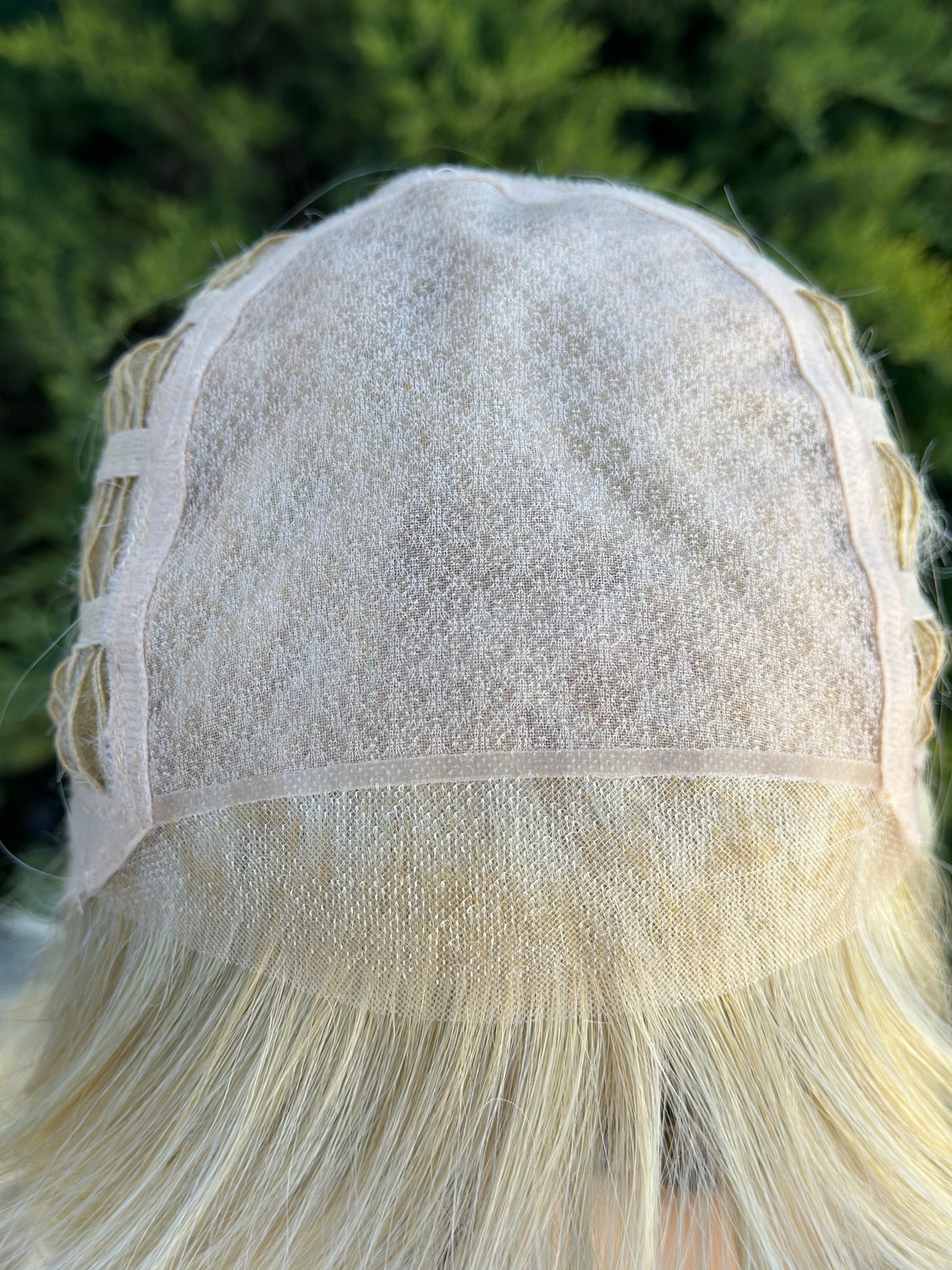 Amanda - Monofilament - Cream and Icy Blonde Mix