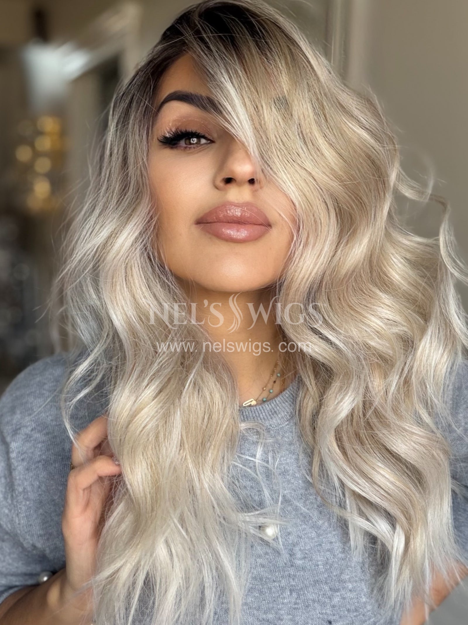 Leah 03 - Champaign Blonde with Icy Vanilla Finish