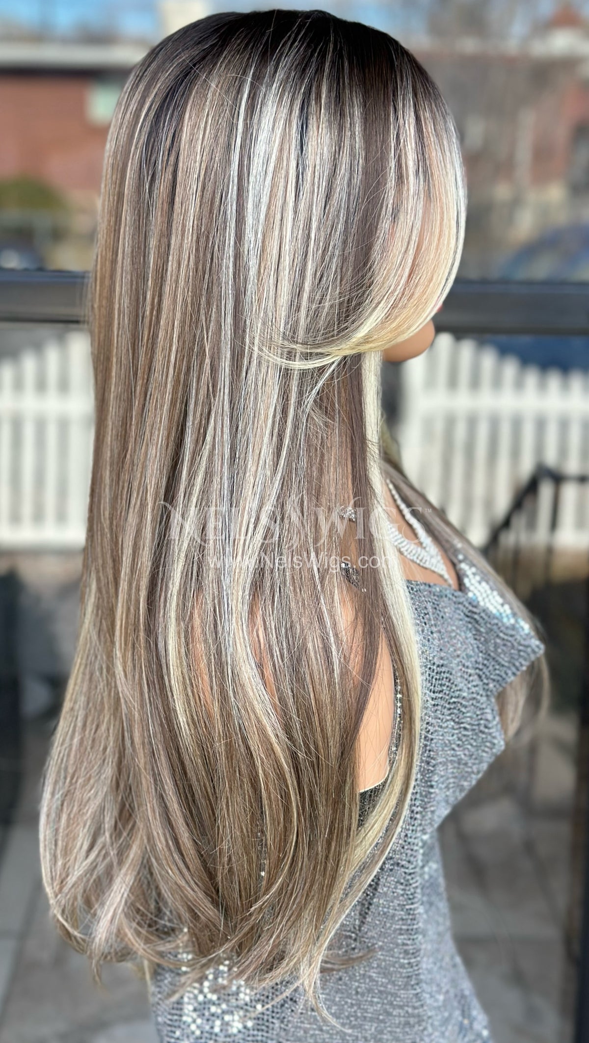 Alyson - Soft Brunette with #613 Highlights