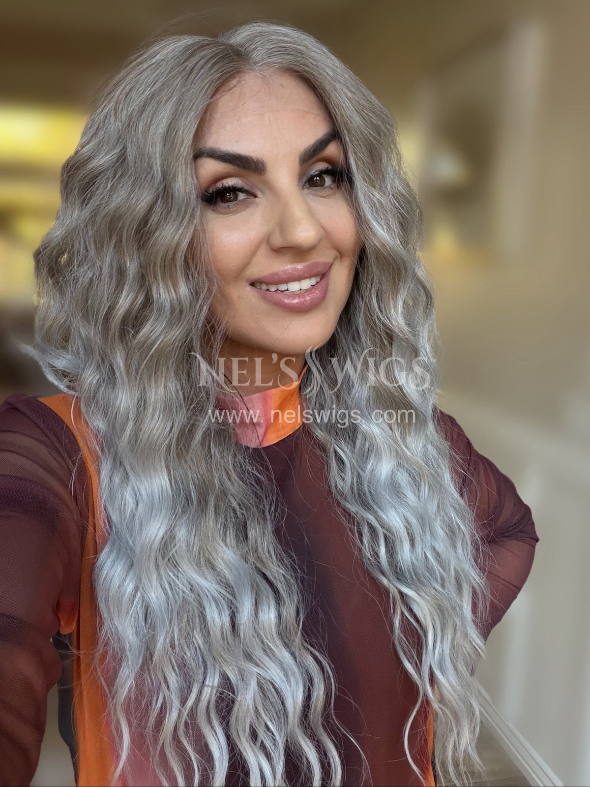 Ocean 02 - 26” - Silver and Smokey Beige Blend ( Denise Release)