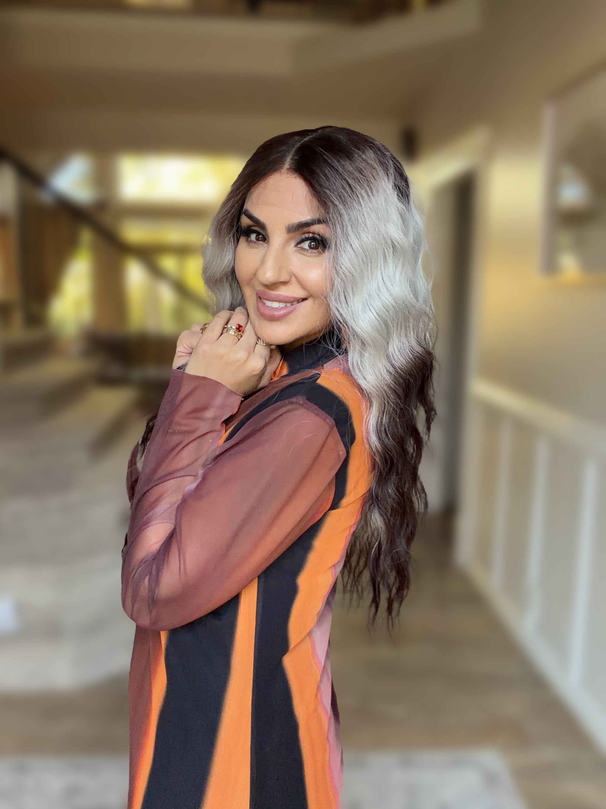 Ocean 12 - 26” - Silver & Chocolate Brown Ombré