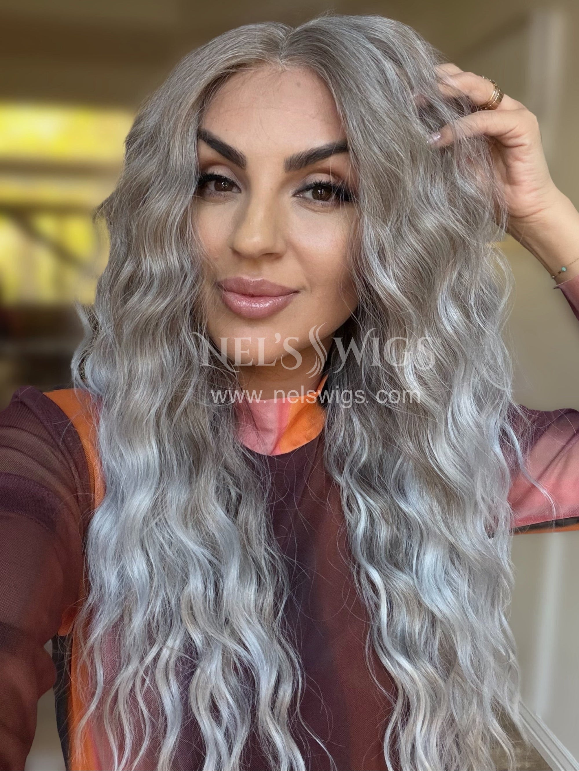 Ocean 02 - 26” - Silver and Smokey Beige Blend ( Denise Release)