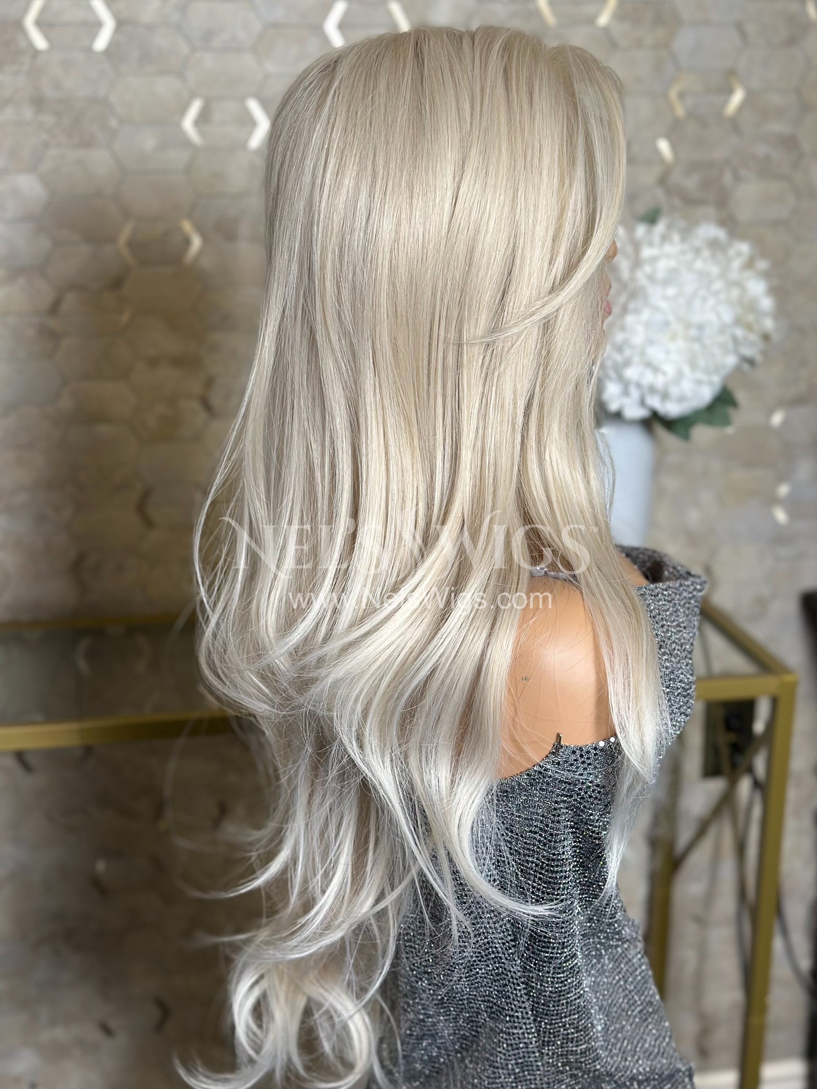 Natalie -  Platinum Blonde with Vanilla Hue
