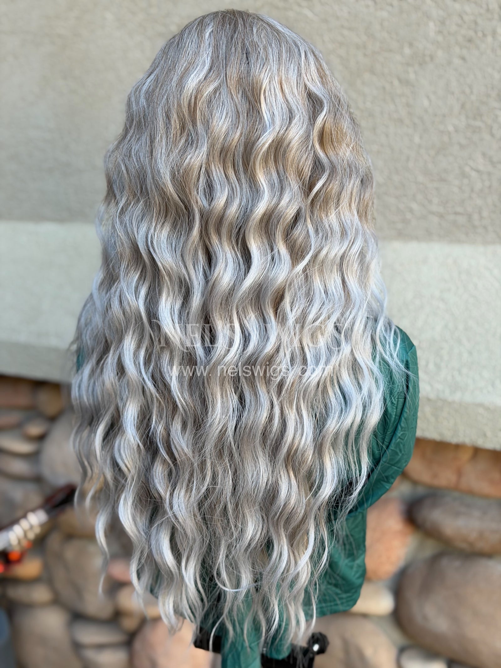 Ocean 02 - 26” - Silver and Smokey Beige Blend ( Denise Release)