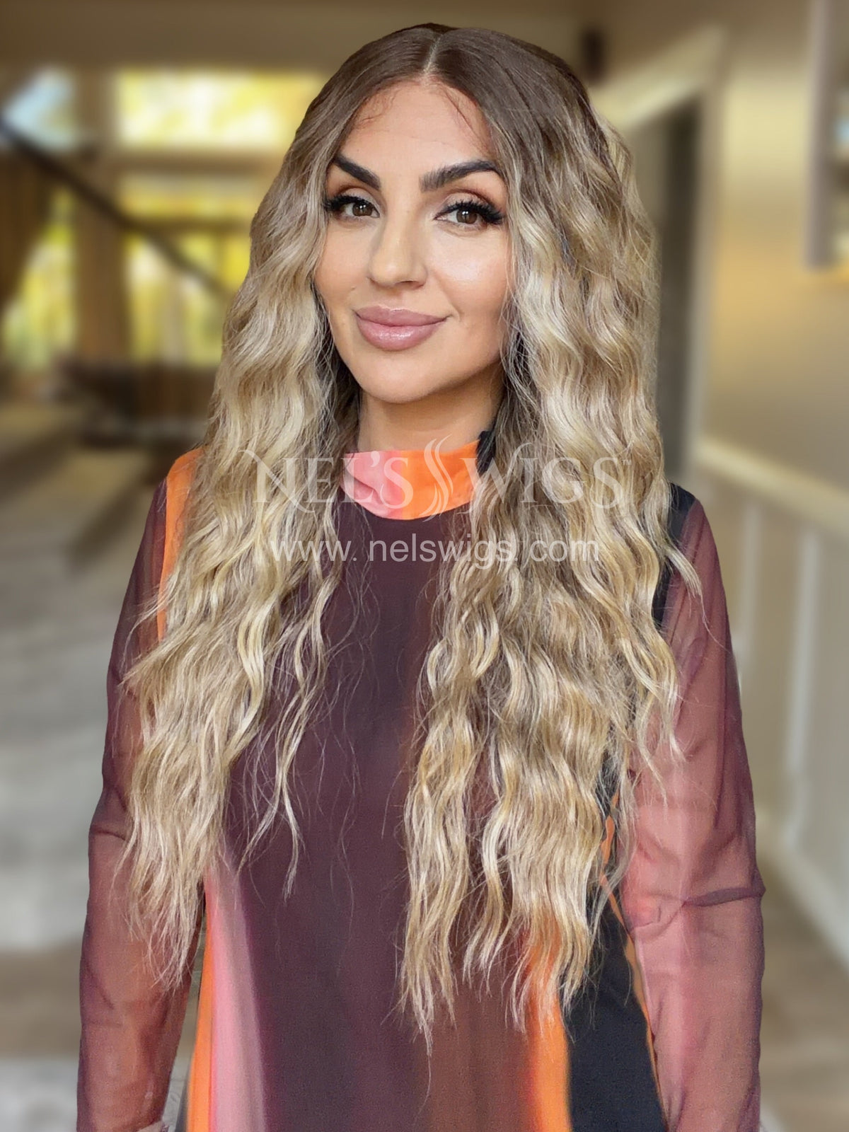 Ocean 01 - 26&quot; - Medium Blonde with Money Pieces