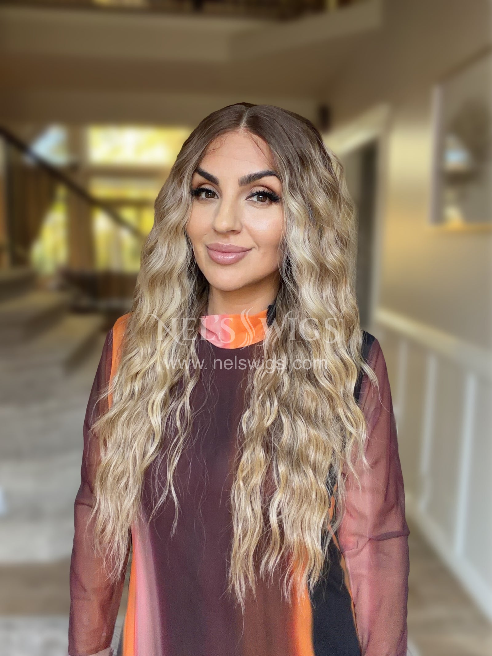 Ocean 01 - 26" - Medium Blonde with Money Pieces